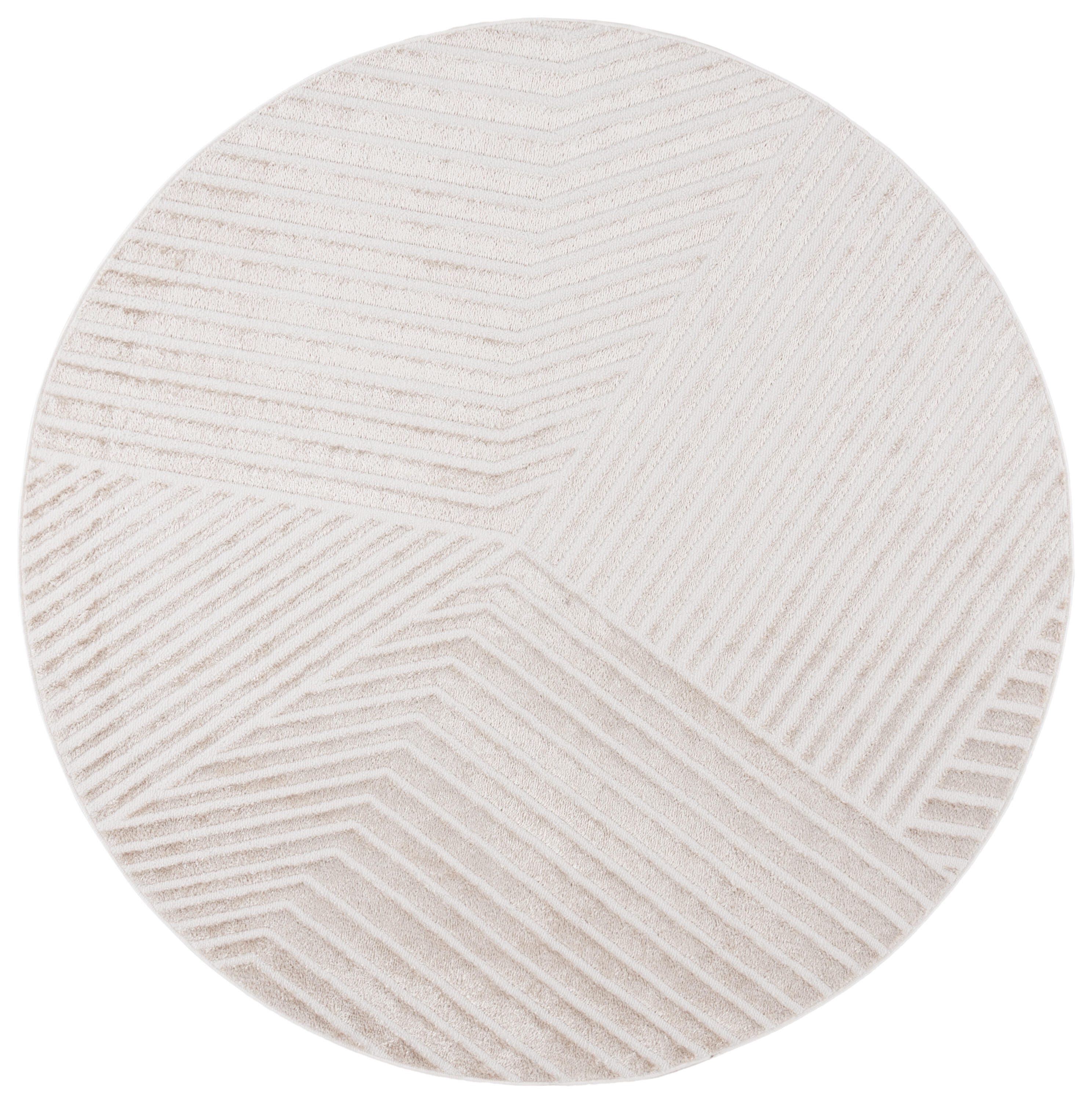 Safavieh Maya 6' 7" x 6' 7" Round Area Rug, Ivory, large