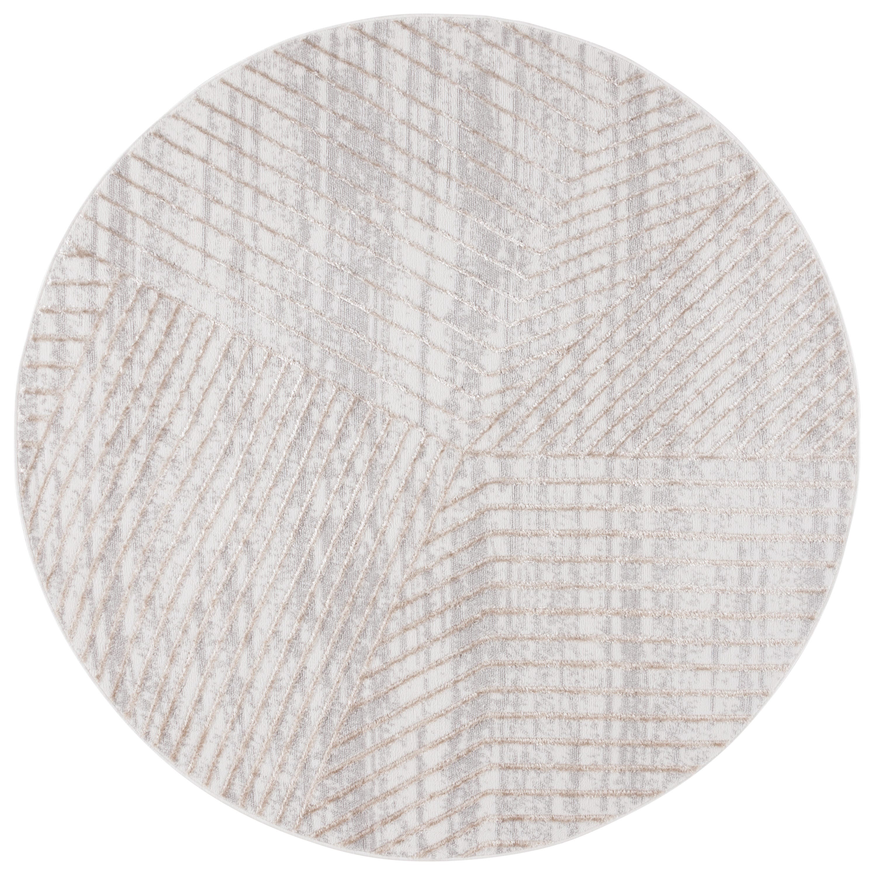 Safavieh Maya 6' 7" x 6' 7" Round Area Rug, Ivory/Beige, large