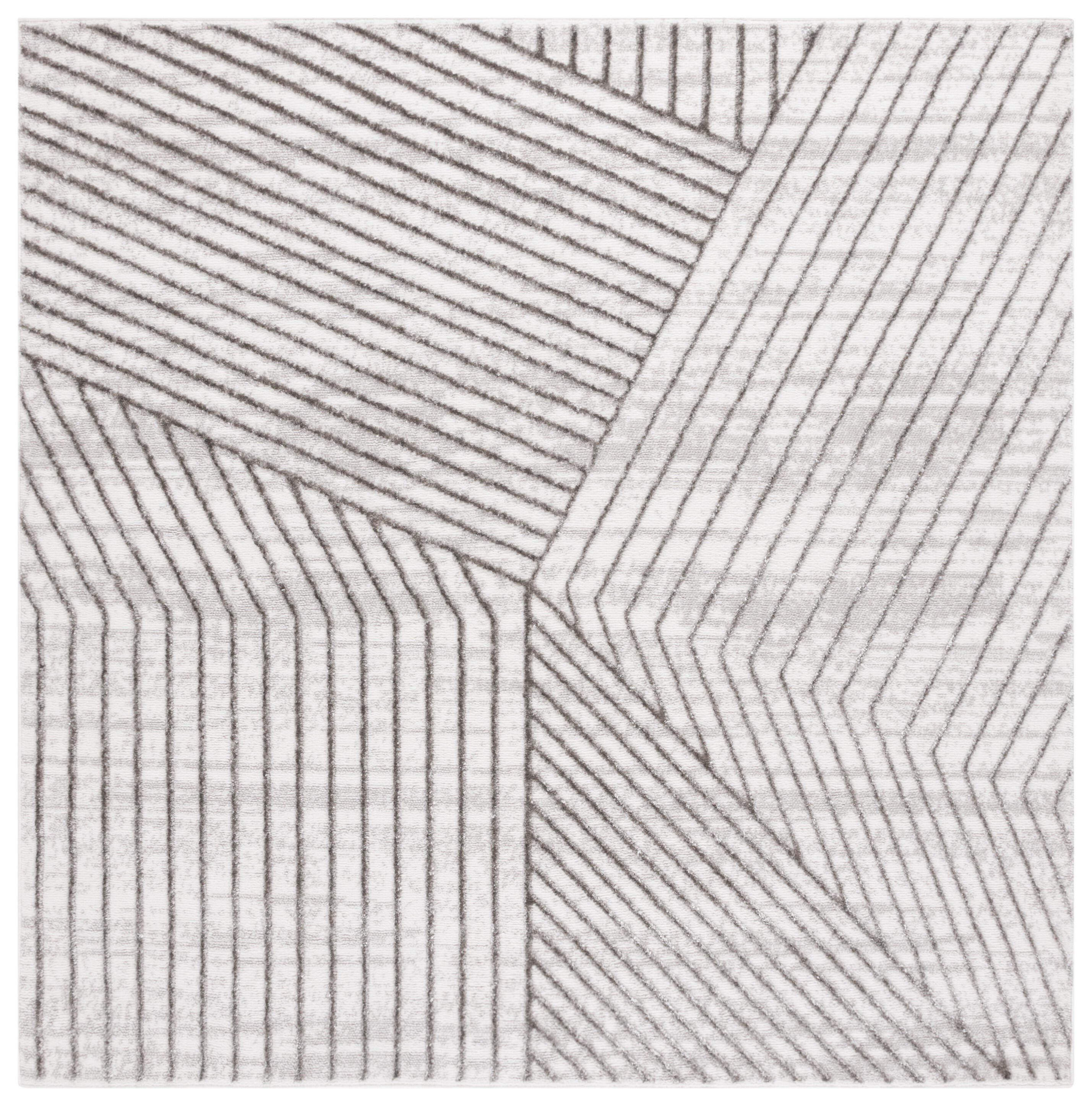 Safavieh Maya 6' 7" x 6' 7" Square Area Rug, Ivory/Gray, large