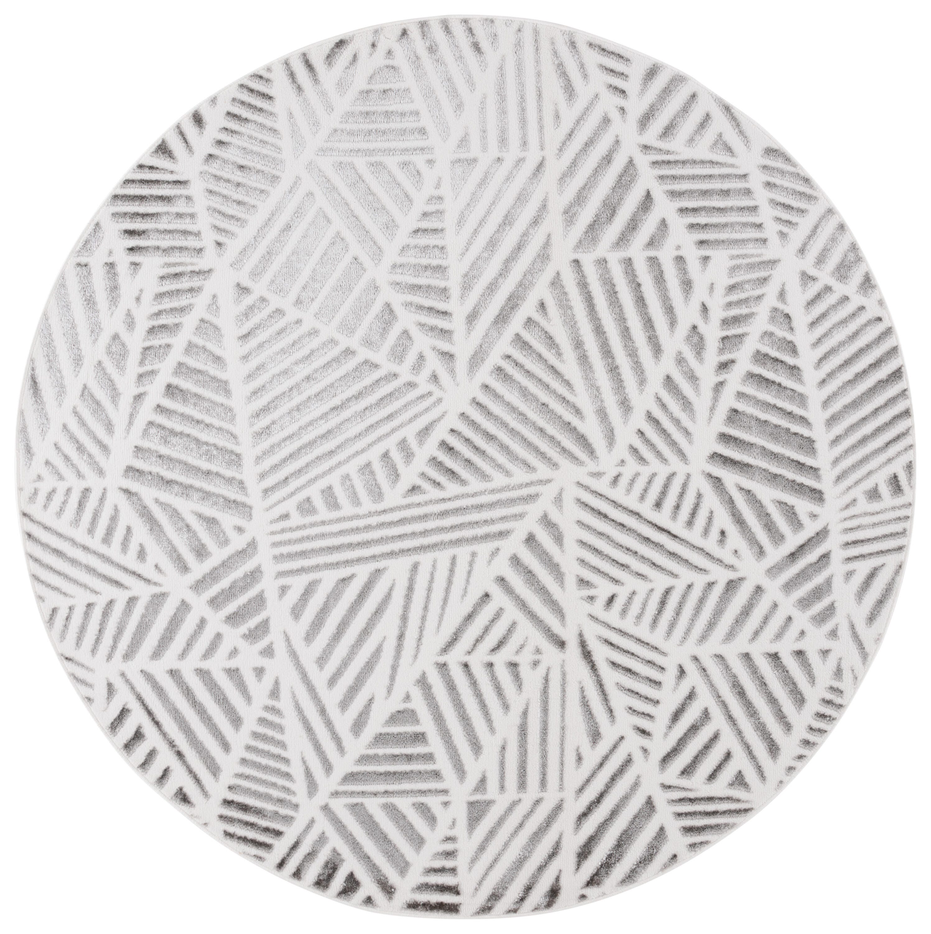 Safavieh Maya 6' 7" x 6' 7" Round Area Rug, Gray, large