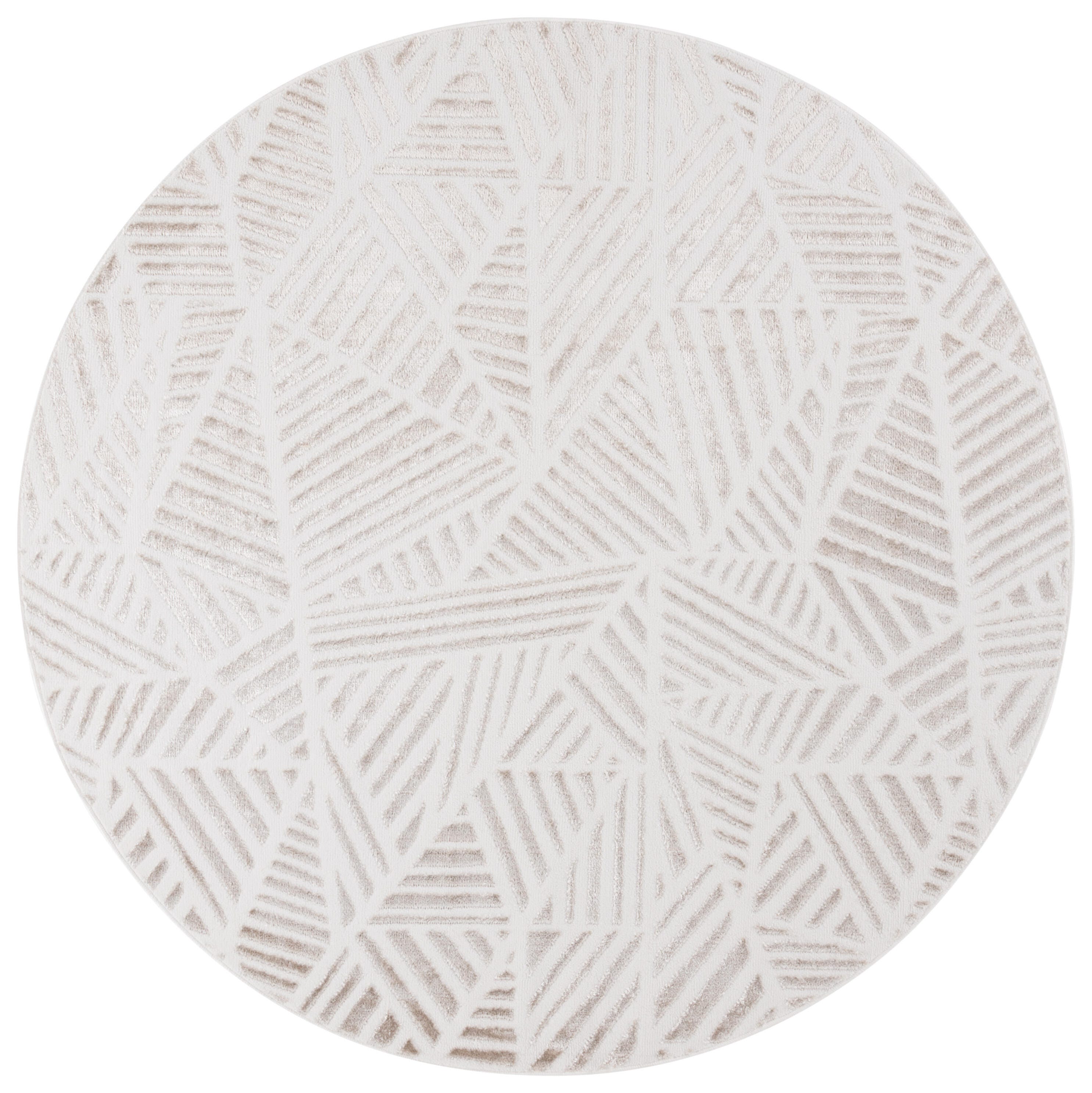 Safavieh Maya 6' 7" x 6' 7" Round Area Rug, Ivory, large