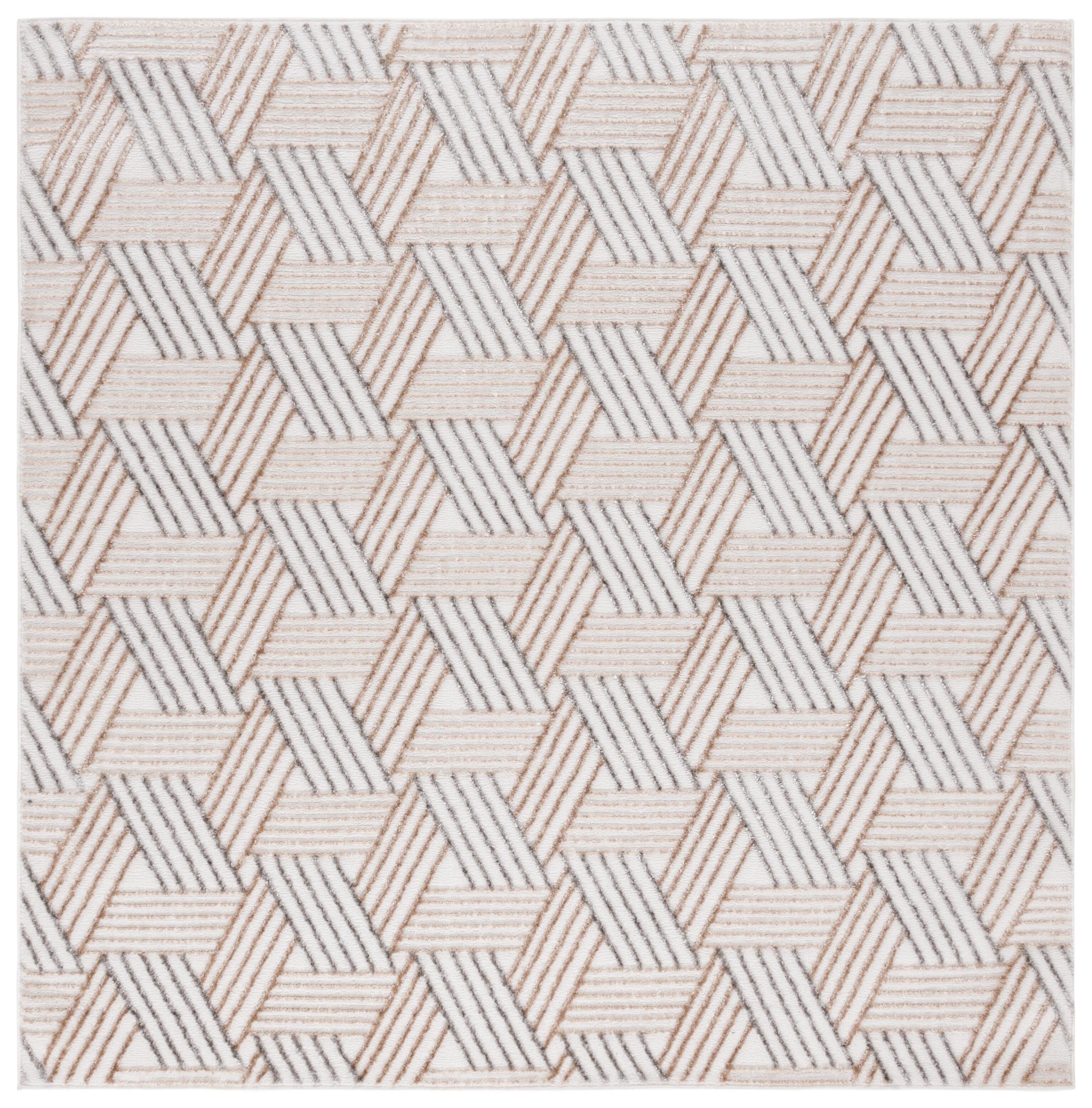 Safavieh Maya 6' 7" x 6' 7" Square Area Rug, Ivory/Gray Beige, large