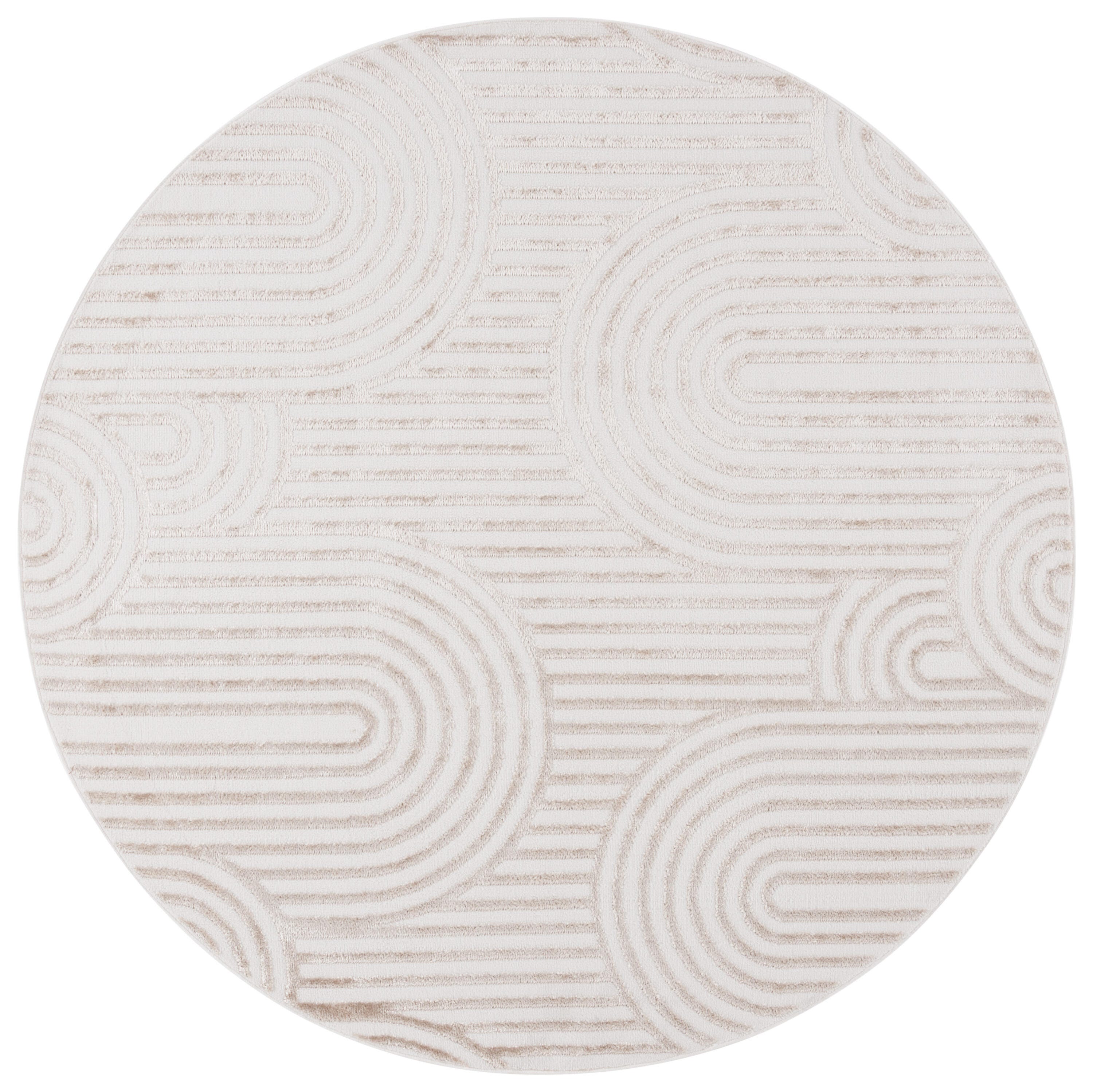 Safavieh Maya 6' 7" x 6' 7" Round Area Rug, Ivory, large