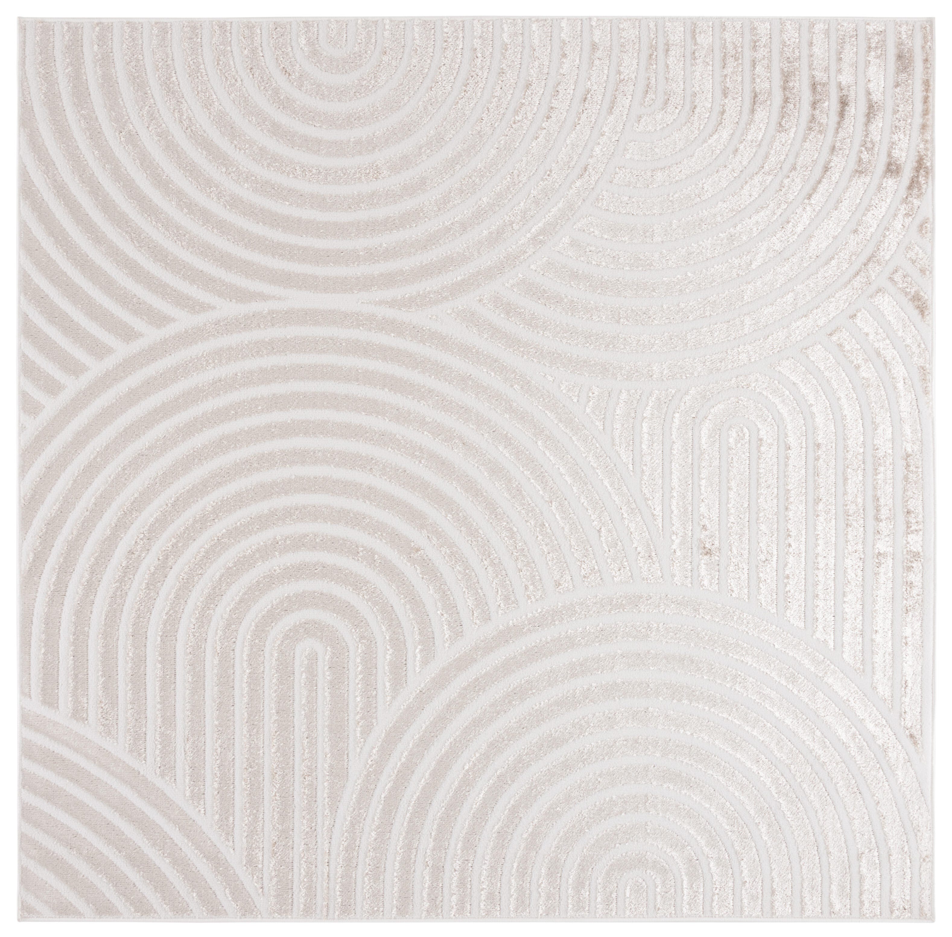 Safavieh Maya 6' 7" x 6' 7" Square Area Rug, Taupe/Ivory, large