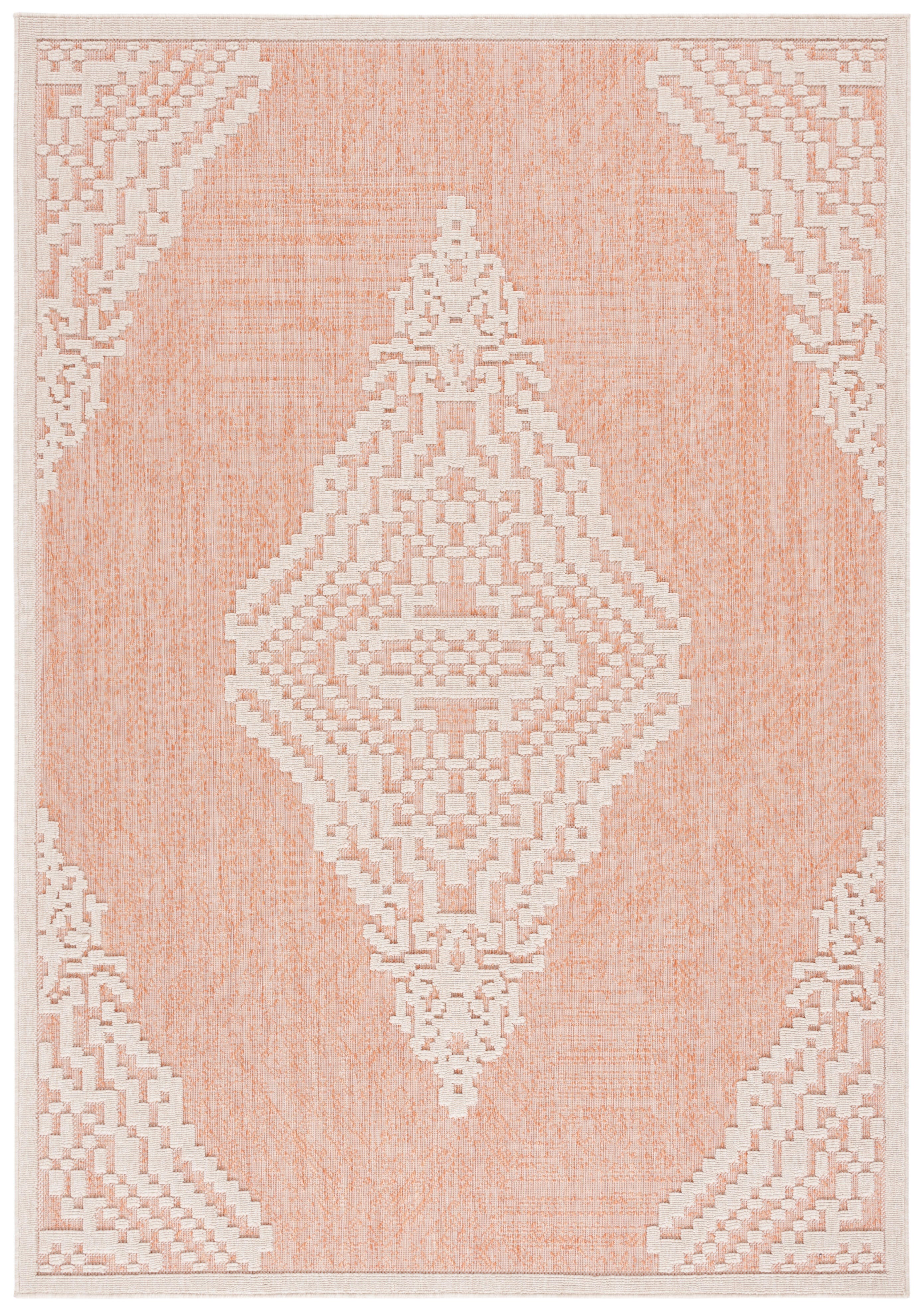 Safavieh Milos 5' x 7' Area Rug, Rust/Ivory, large
