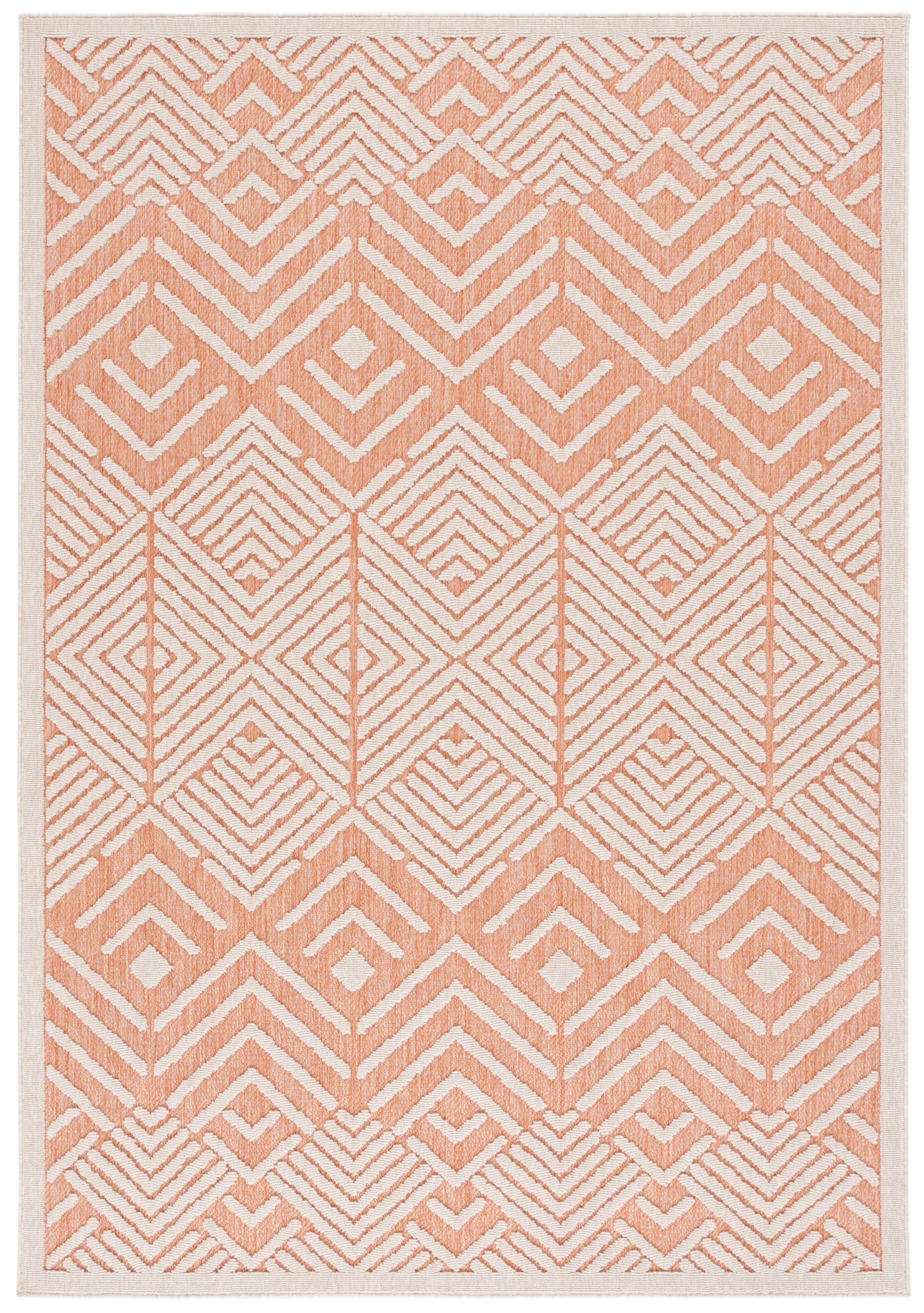 Safavieh Milos 5' x 7' Area Rug, Rust/Ivory, large