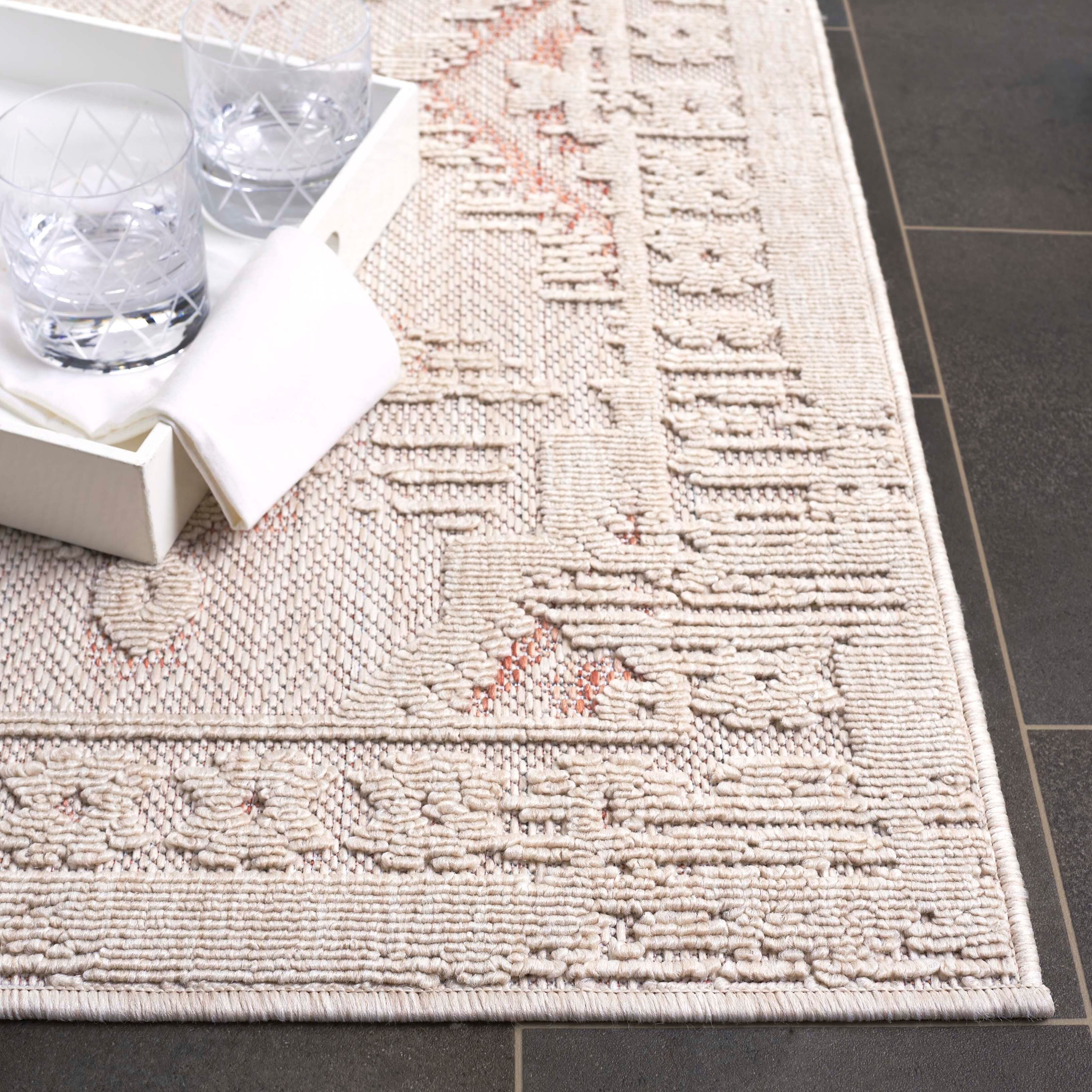 Safavieh Milos 5' x 7' Area Rug, Ivory/Rust, large