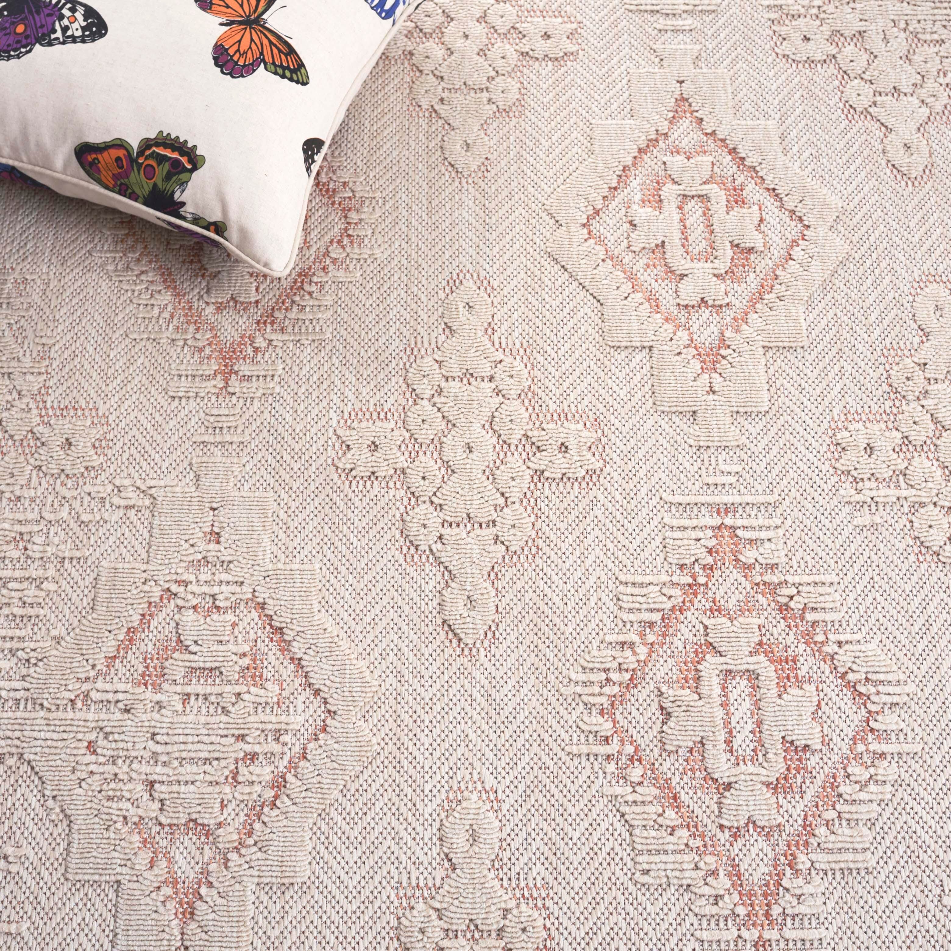 Safavieh Milos 5' x 7' Area Rug, Ivory/Rust, large