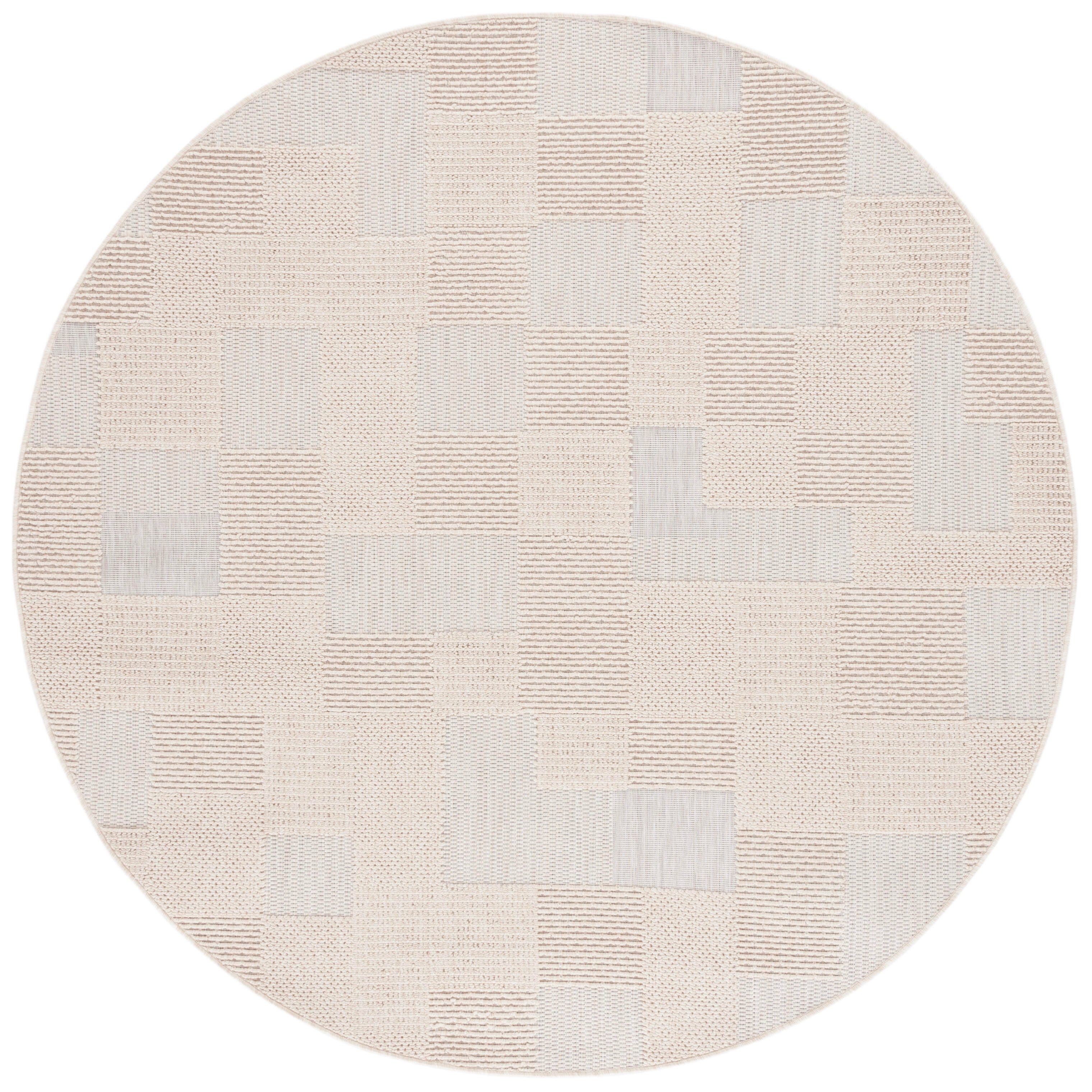 Safavieh Milos 6' 7" x 6' 7" Round Area Rug, Beige, large