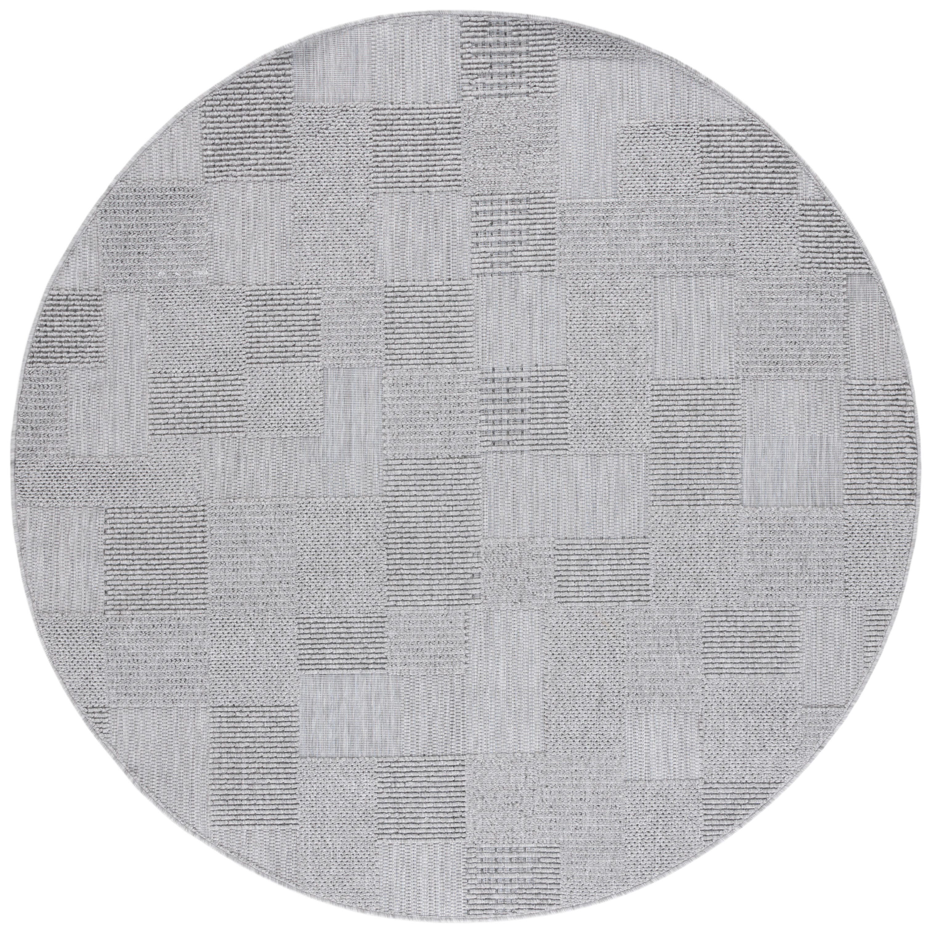 Safavieh Milos 6' 7" x 6' 7" Round Area Rug, Gray, large