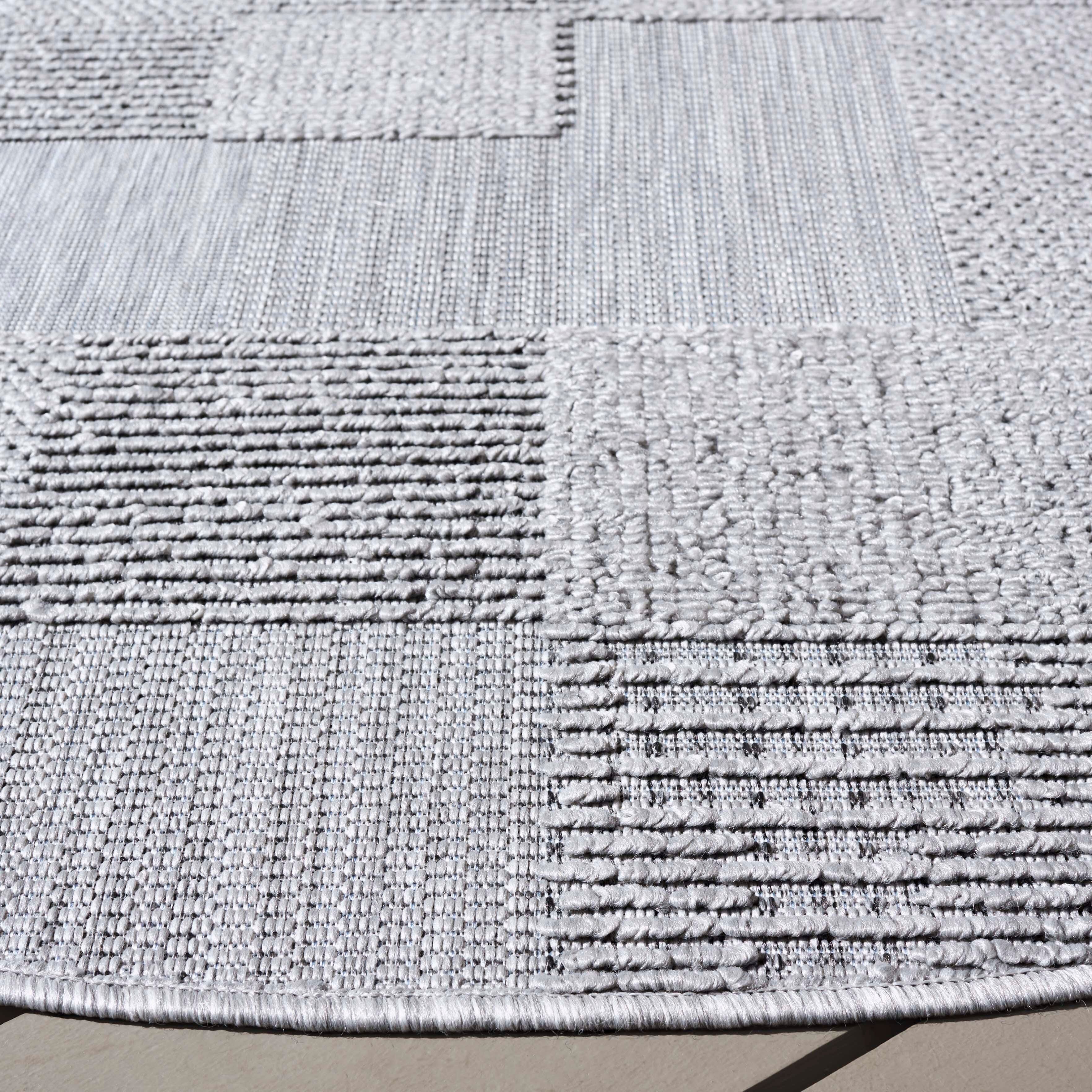 Safavieh Milos 6' 7" x 6' 7" Round Area Rug, Gray, large