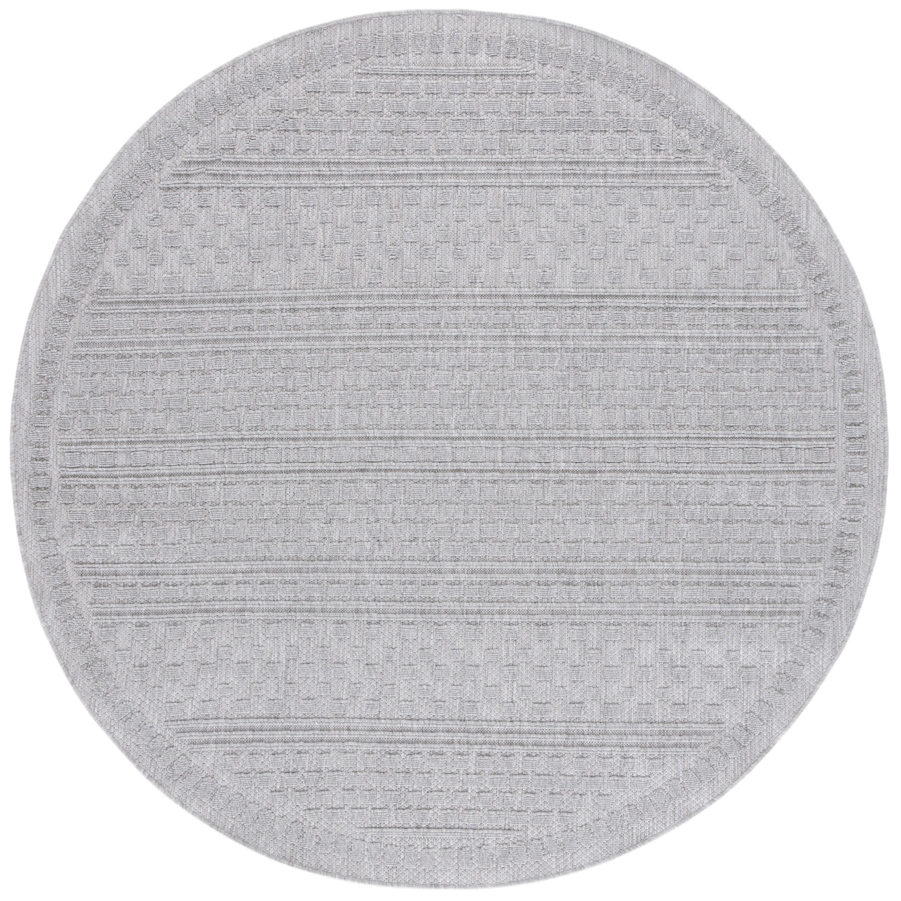 Safavieh Milos 6' 7" x 6' 7" Round Area Rug, Gray, large