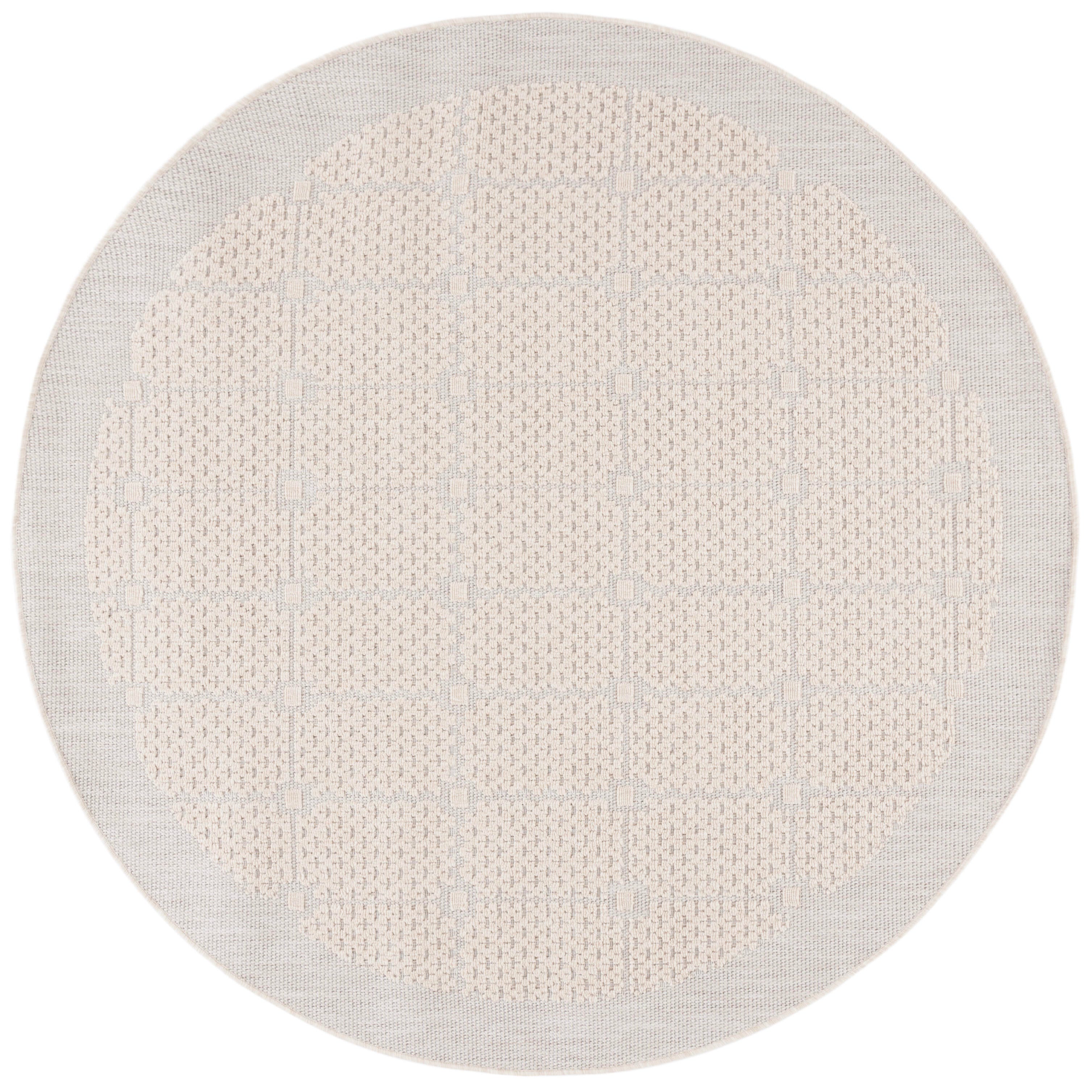 Safavieh Milos 6' 7" x 6' 7" Round Area Rug, Beige, large
