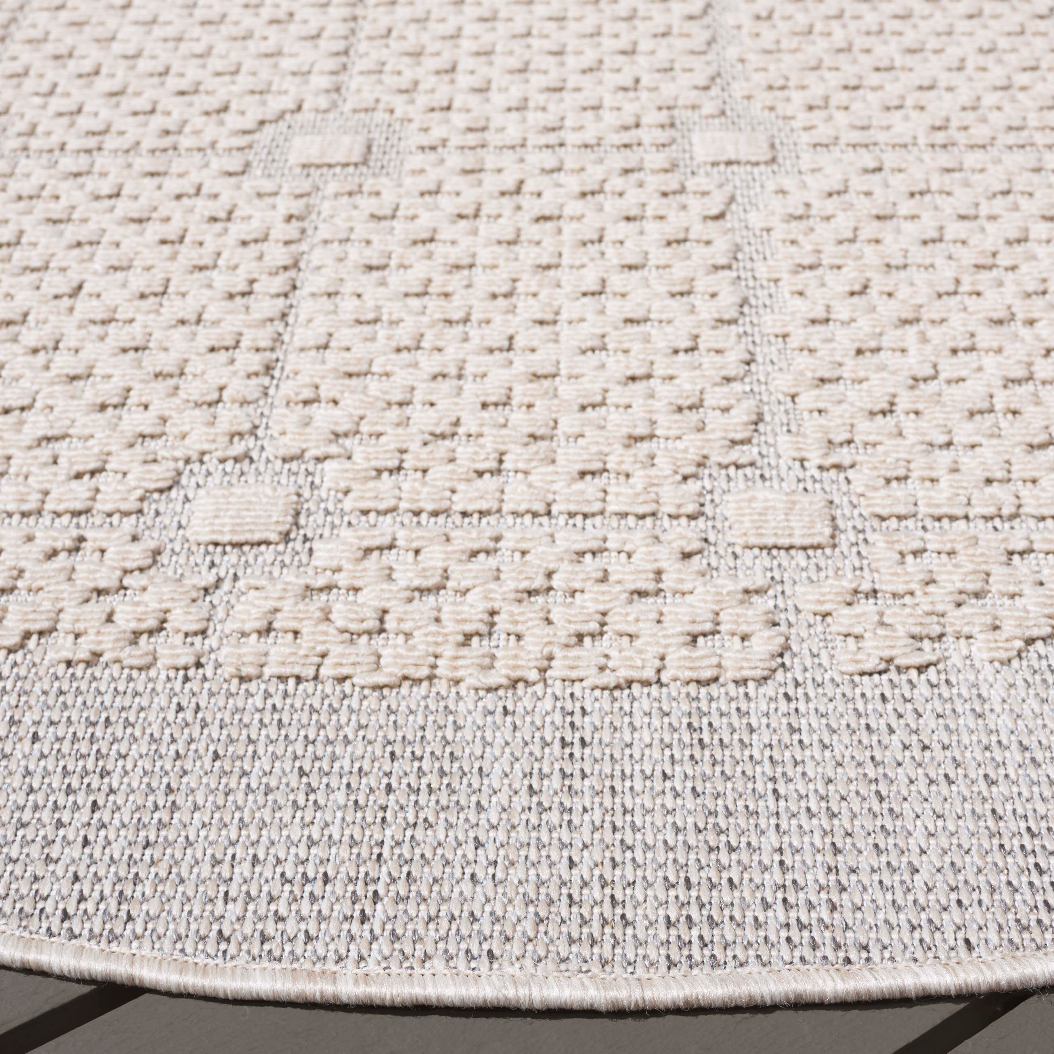 Safavieh Milos 6' 7" x 6' 7" Round Area Rug, Beige, large