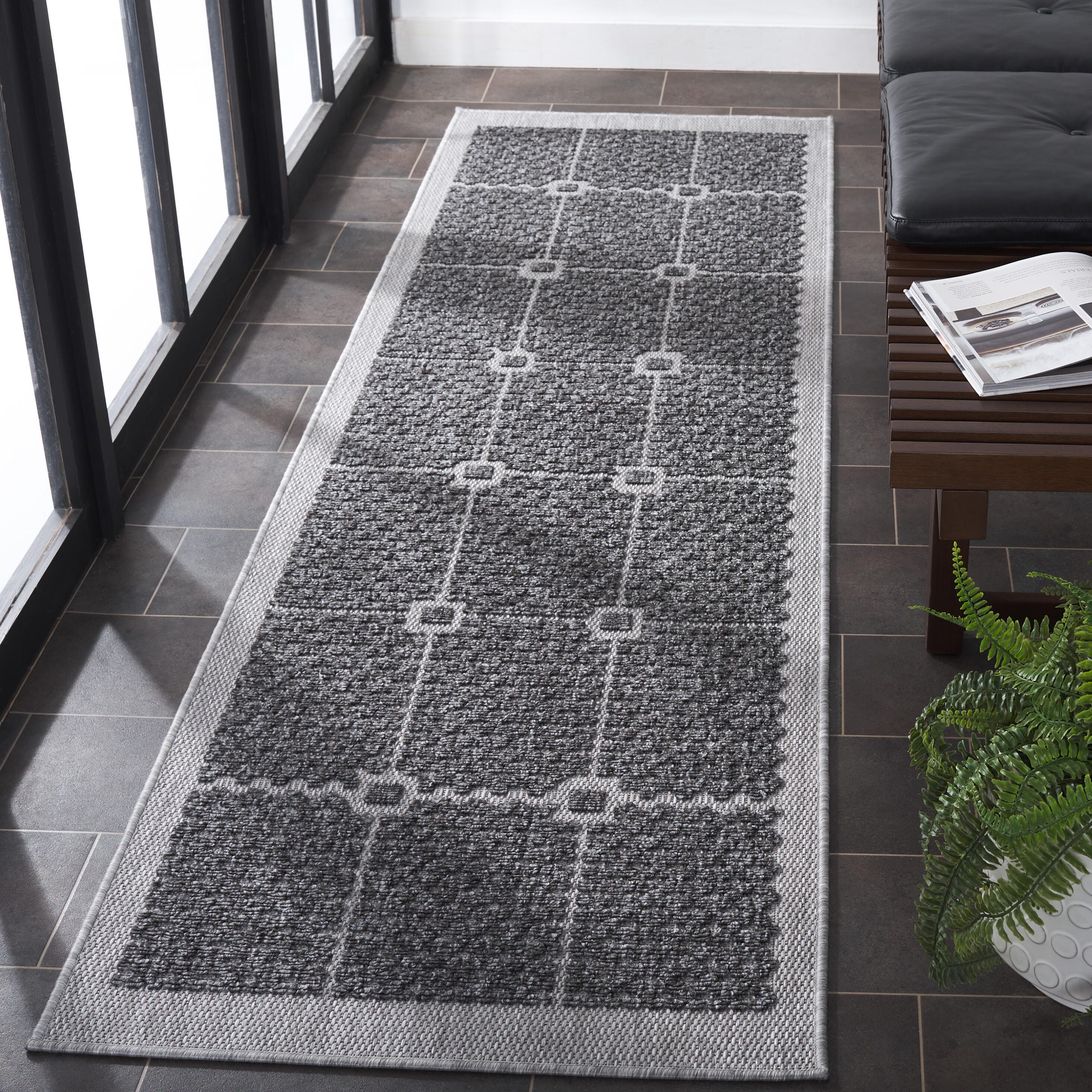 Safavieh Milos 2' 3" x 8' Runner Rug, Charcoal, large