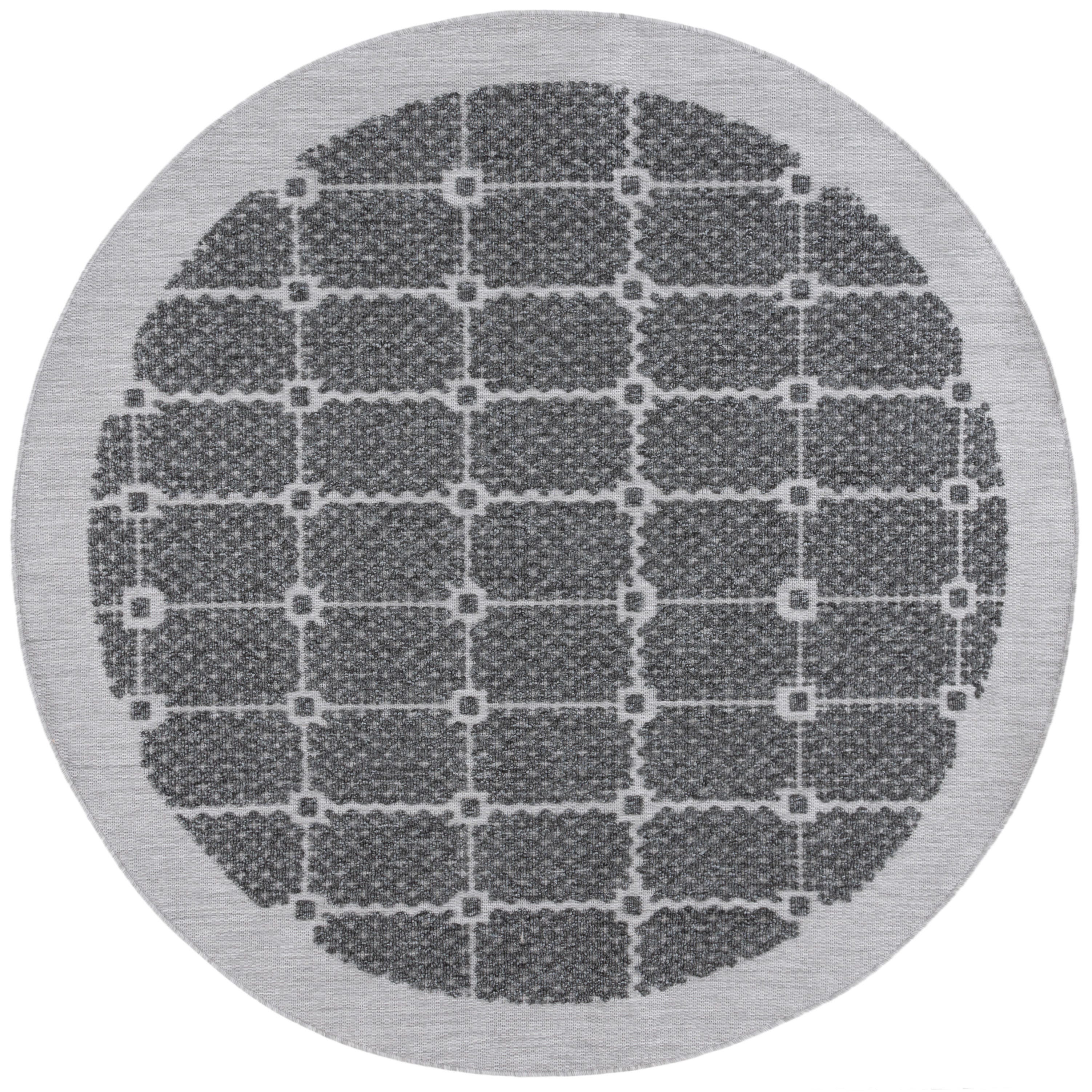 Safavieh Milos 6' 7" x 6' 7" Round Area Rug, Charcoal, large