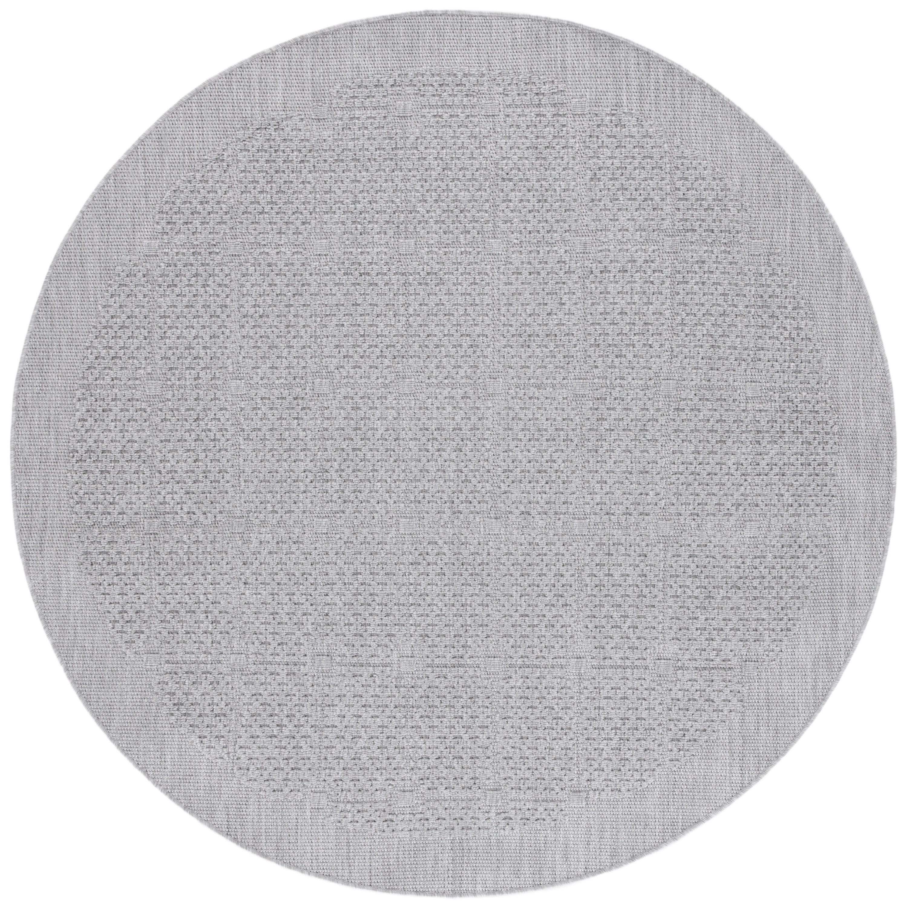 Safavieh Milos 6' 7" x 6' 7" Round Area Rug, Gray, large