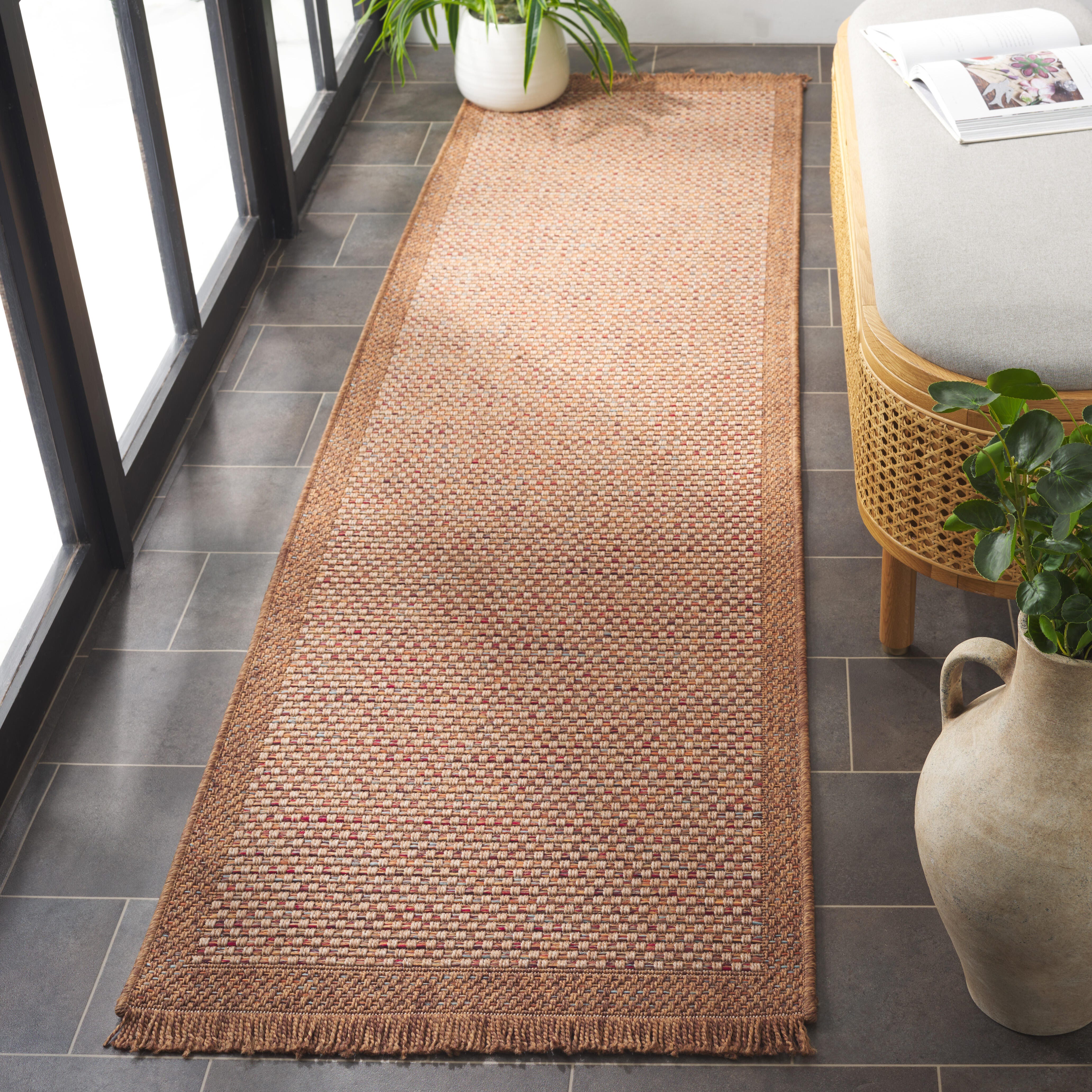 Safavieh Wicker 2' 2" x 8' Runner Rug, Natural/Brown, large