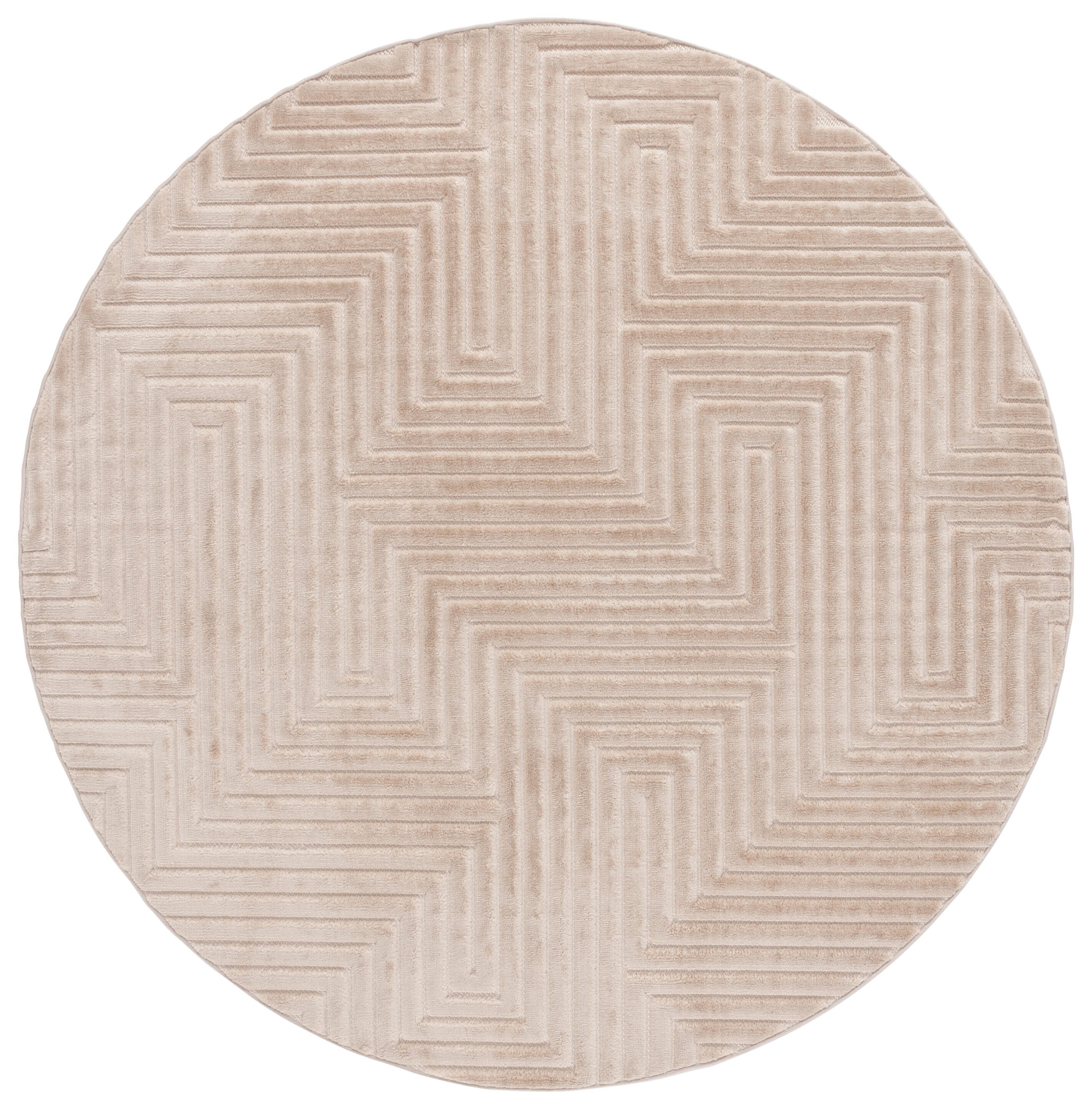 Safavieh Selena 6' 7" x 6' 7" Round Area Rug, Beige, large