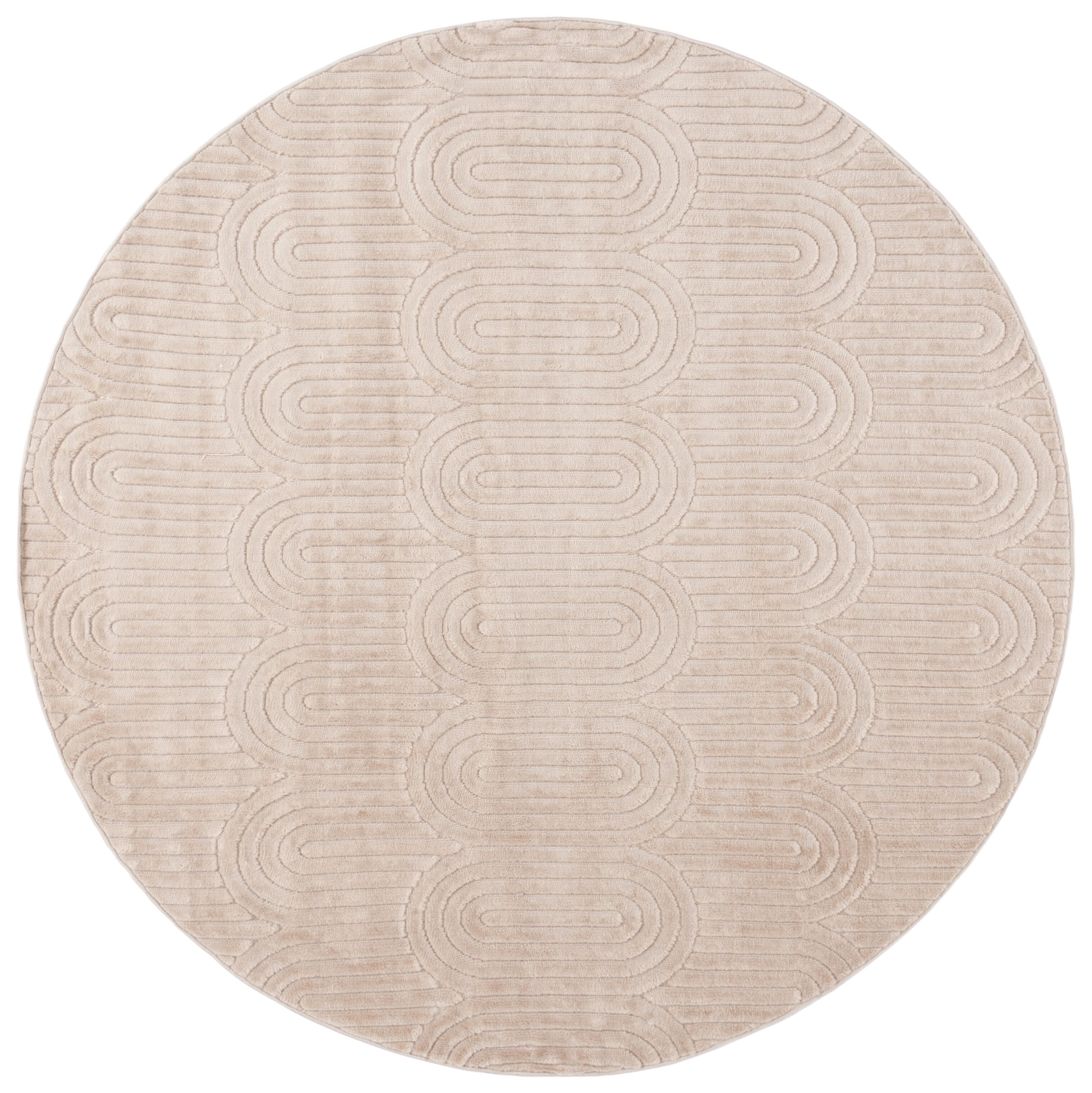 Safavieh Selena 6' 7" x 6' 7" Round Area Rug, Beige, large