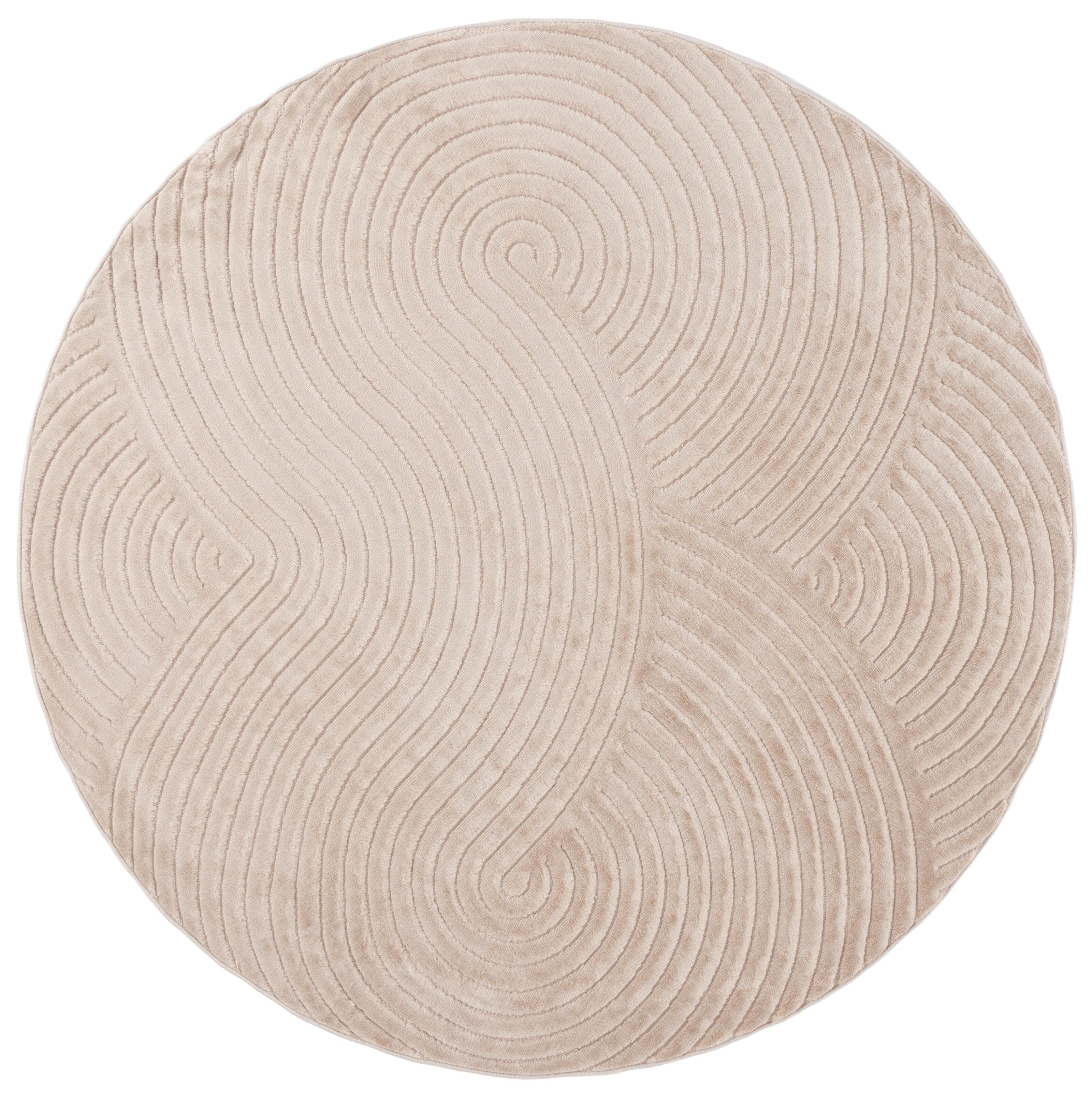 Safavieh Selena 6' 7" x 6' 7" Round Area Rug, Beige, large