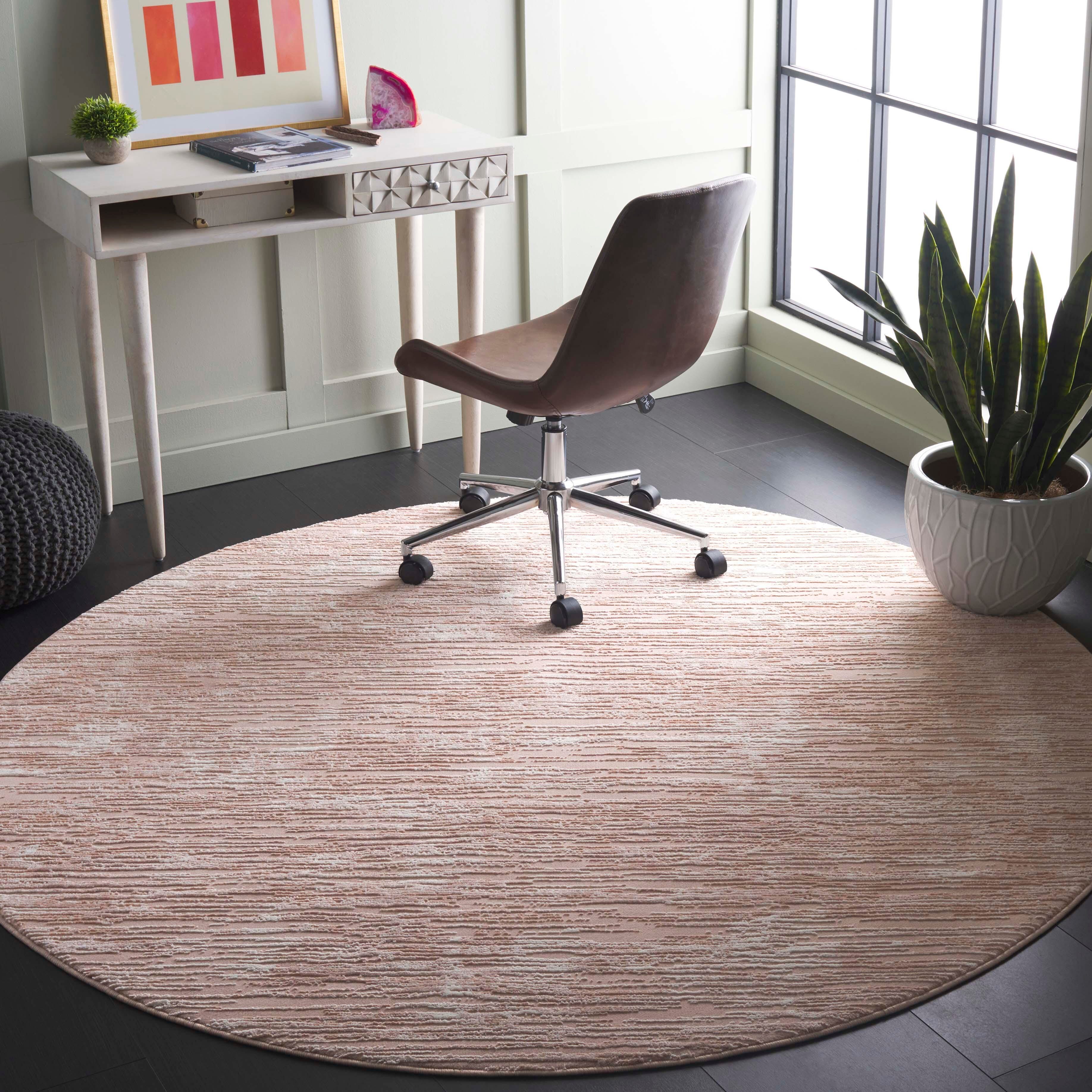 Safavieh Revive 6' 7" x 6' 7" Round Area Rug, Pink/Ivory, rollover
