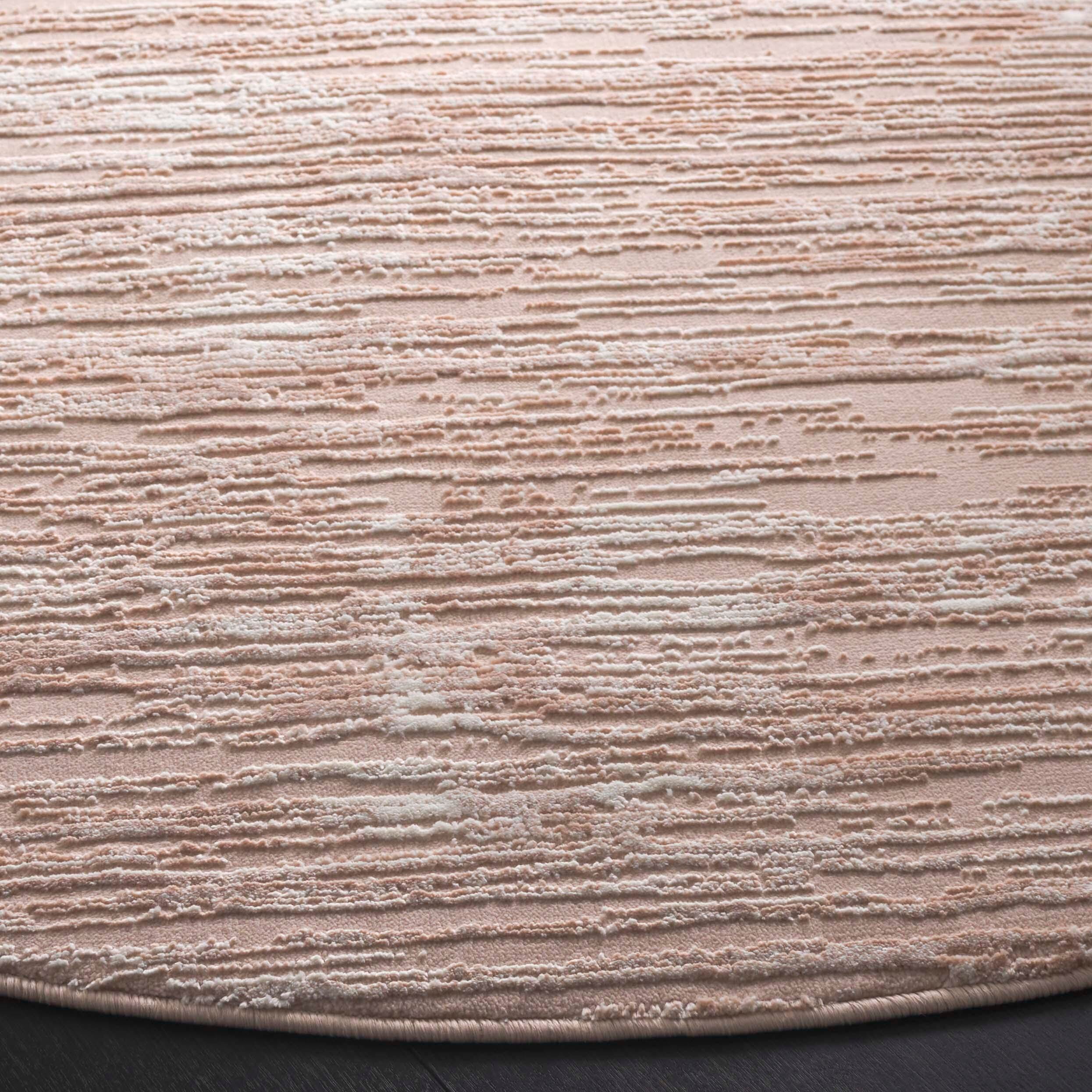 Safavieh Revive 6' 7" x 6' 7" Round Area Rug, Pink/Ivory, large