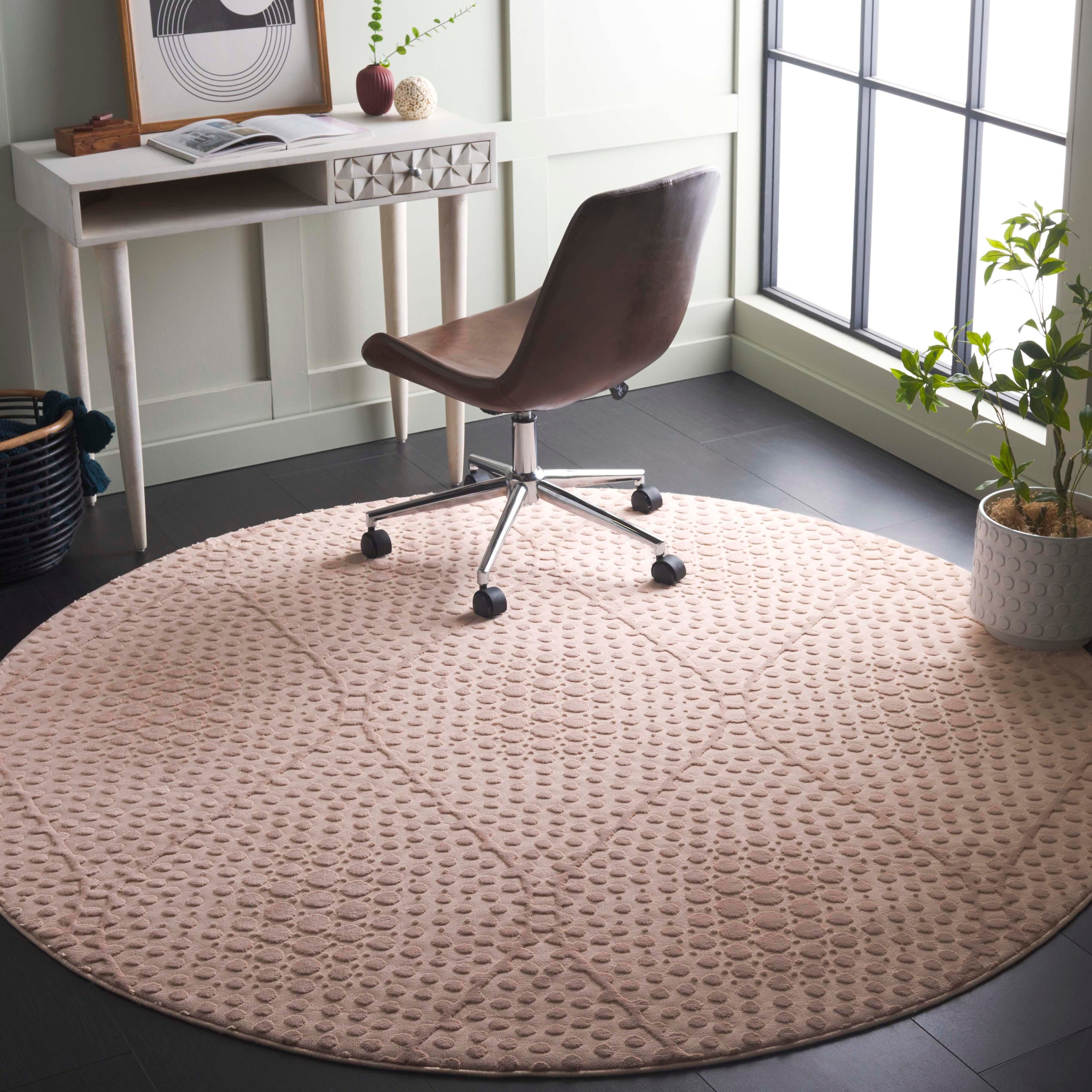 Safavieh Revive 6' 7" x 6' 7" Round Area Rug, Pink, rollover
