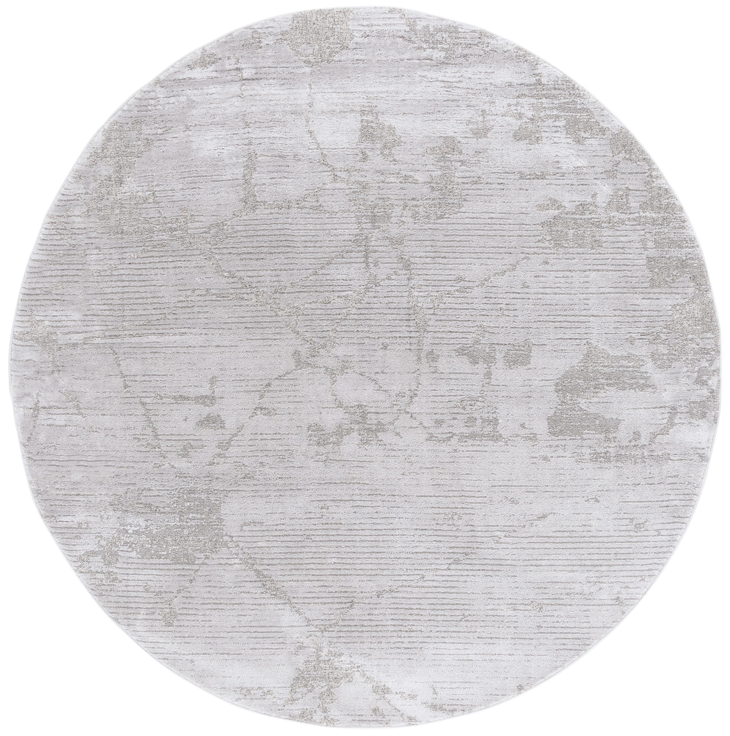 Safavieh Neptune 6' 7" x 6' 7" Round Area Rug, Light Gray/Gray, large
