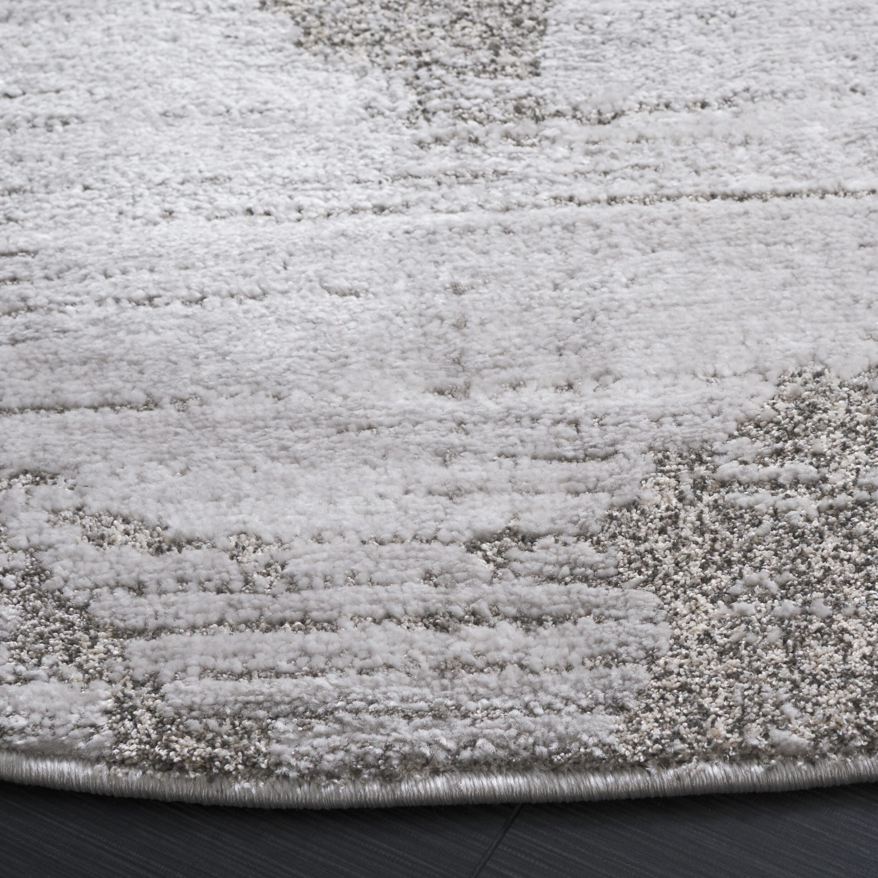 Safavieh Neptune 6' 7" x 6' 7" Round Area Rug, Light Gray/Gray, large