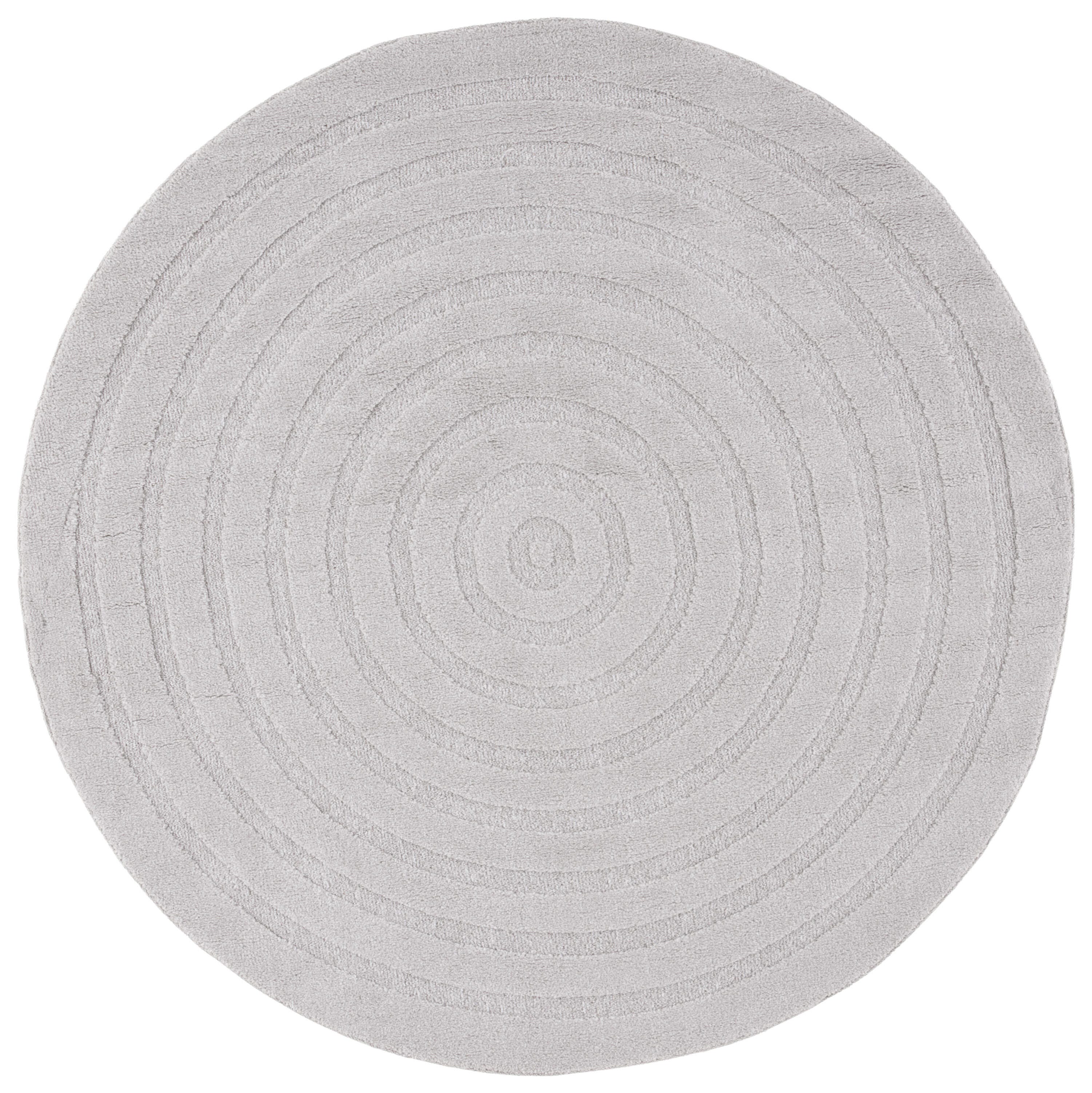 Safavieh Ramona 6' 7" x 6' 7" Round Area Rug, Light Gray, large