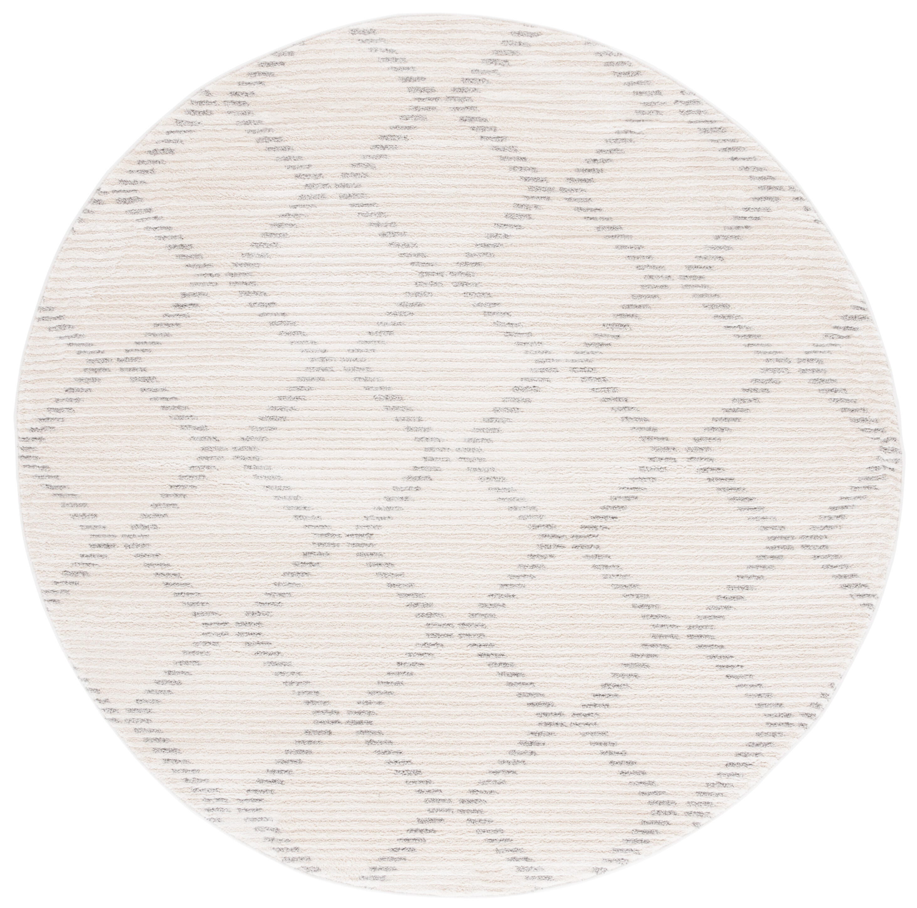 Safavieh Neptune 6' 7" x 6' 7" Round Area Rug, Ivory/Gray, large