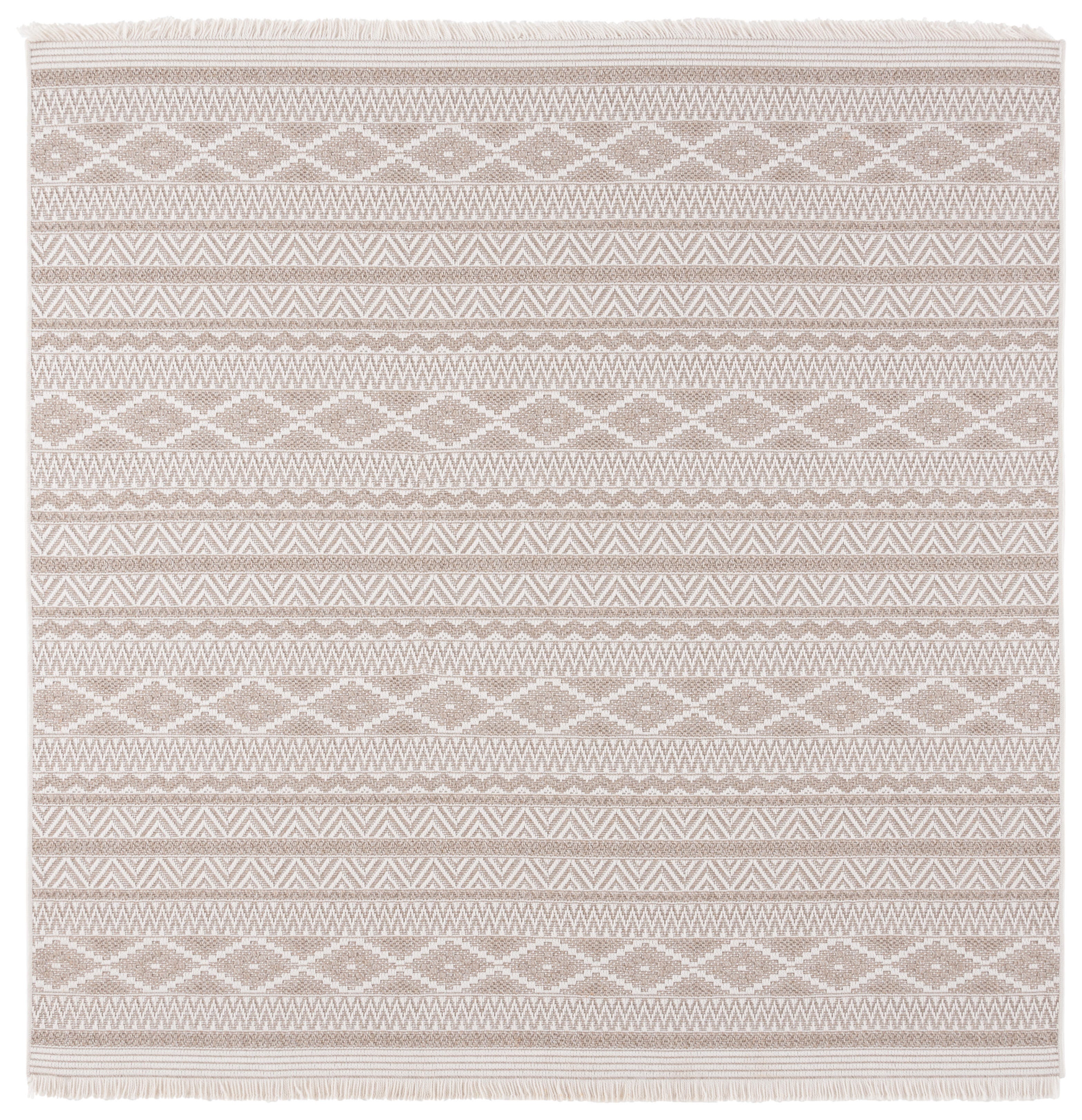 Safavieh Wicker 6' 7" x 6' 7" Square Area Rug, Ivory/Beige, large