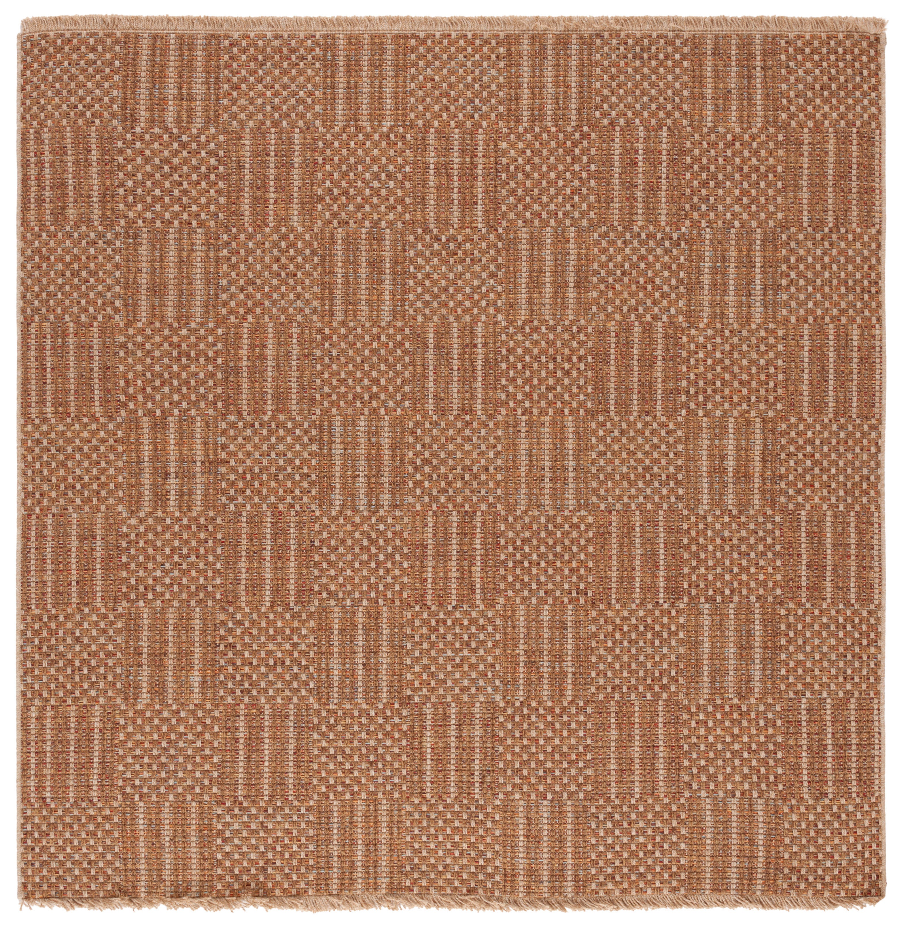 Safavieh Wicker 6' 7" x 6' 7" Square Area Rug, Natural/Brown, large