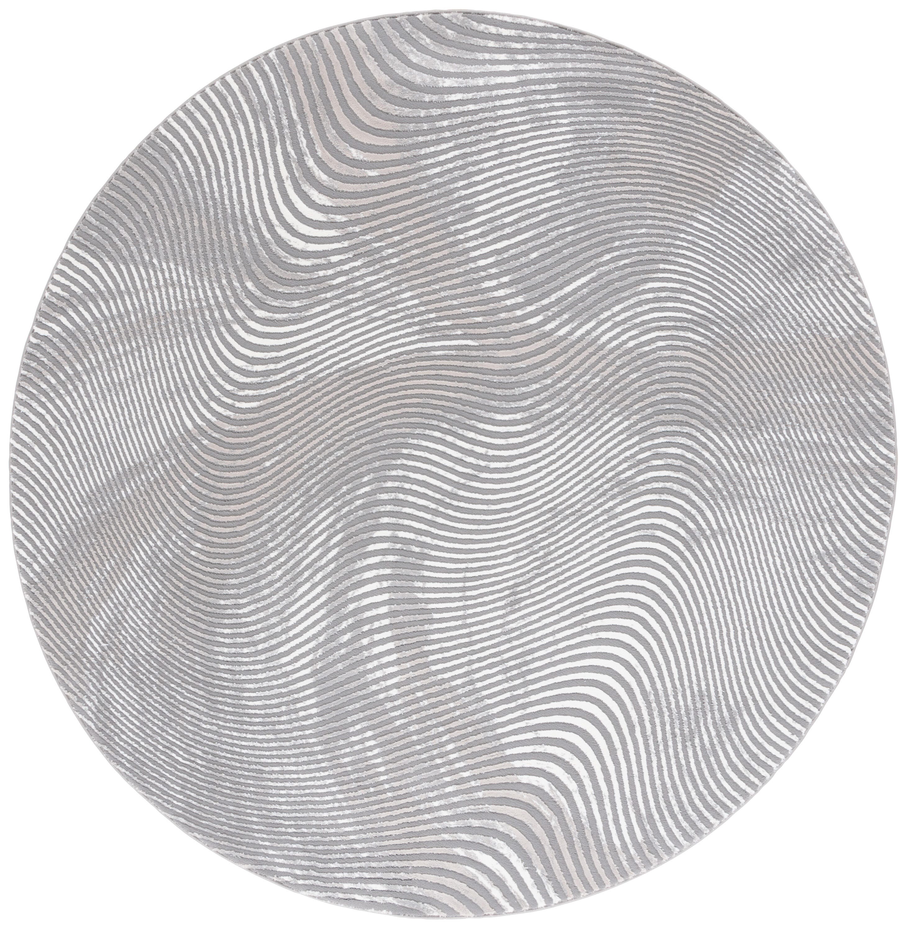 Safavieh Revive 6' 7" x 6' 7" Round Area Rug, Gray, large
