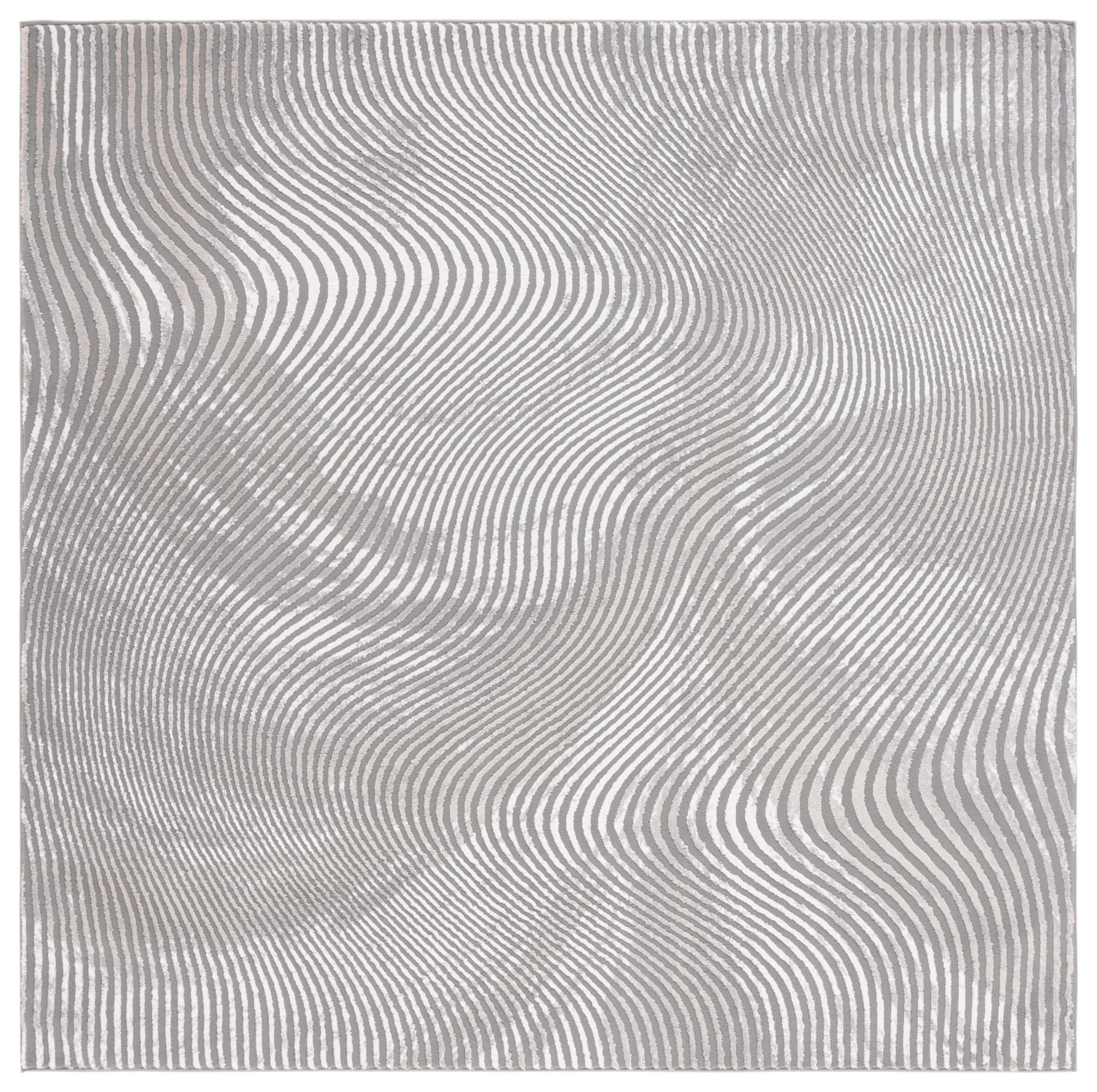 Safavieh Revive 6' 7" x 6' 7" Square Area Rug, Gray, large