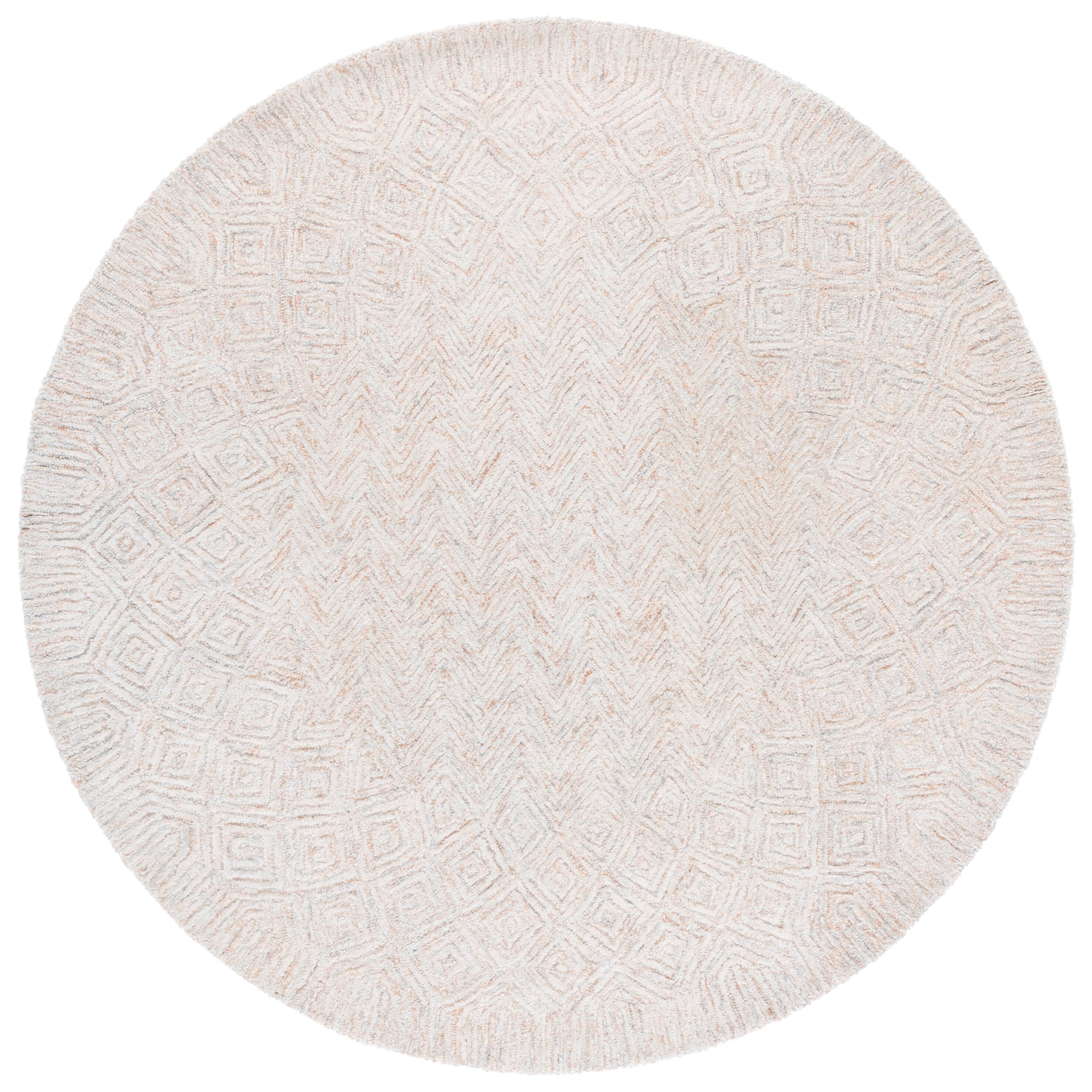 Safavieh Pine 6' x 6' Round Area Rug, Rust/Light Gray, large