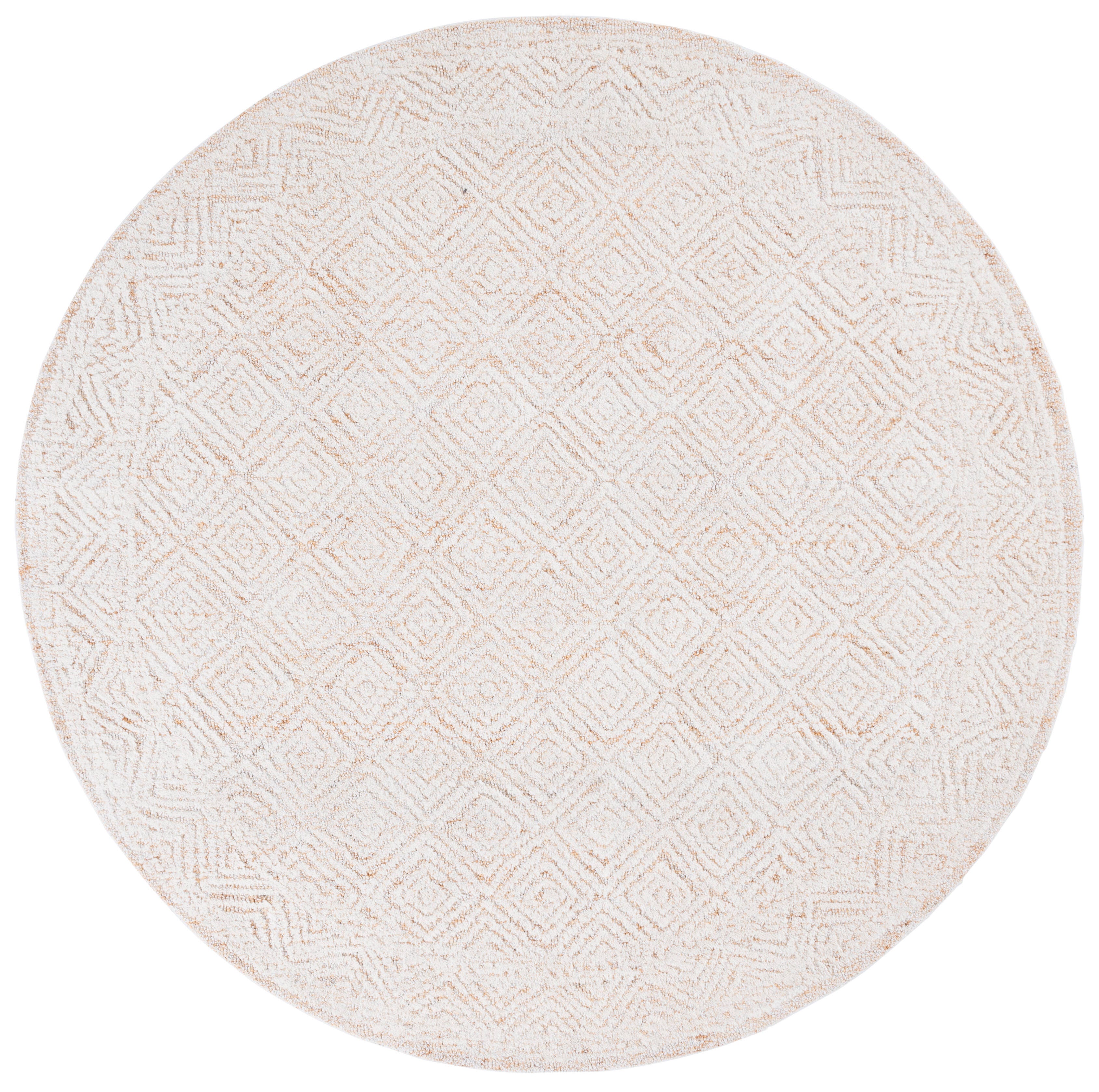 Safavieh Pine 6' x 6' Round Area Rug, Ivory/Orange, large
