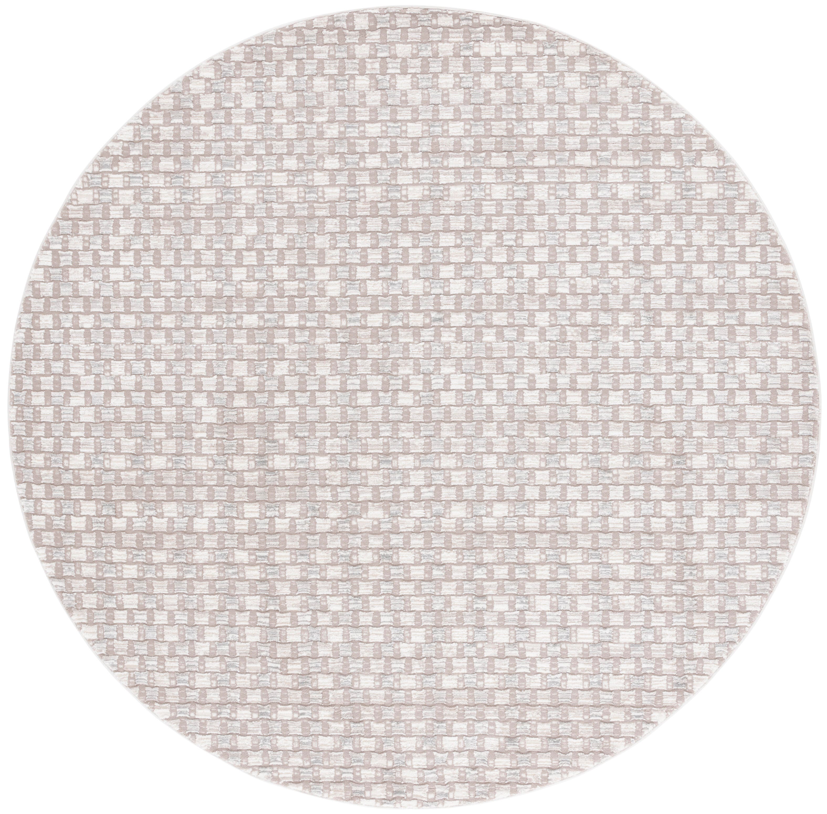 Safavieh Revive 6' 7" x 6' 7" Round Area Rug, Ivory/Taupe, large