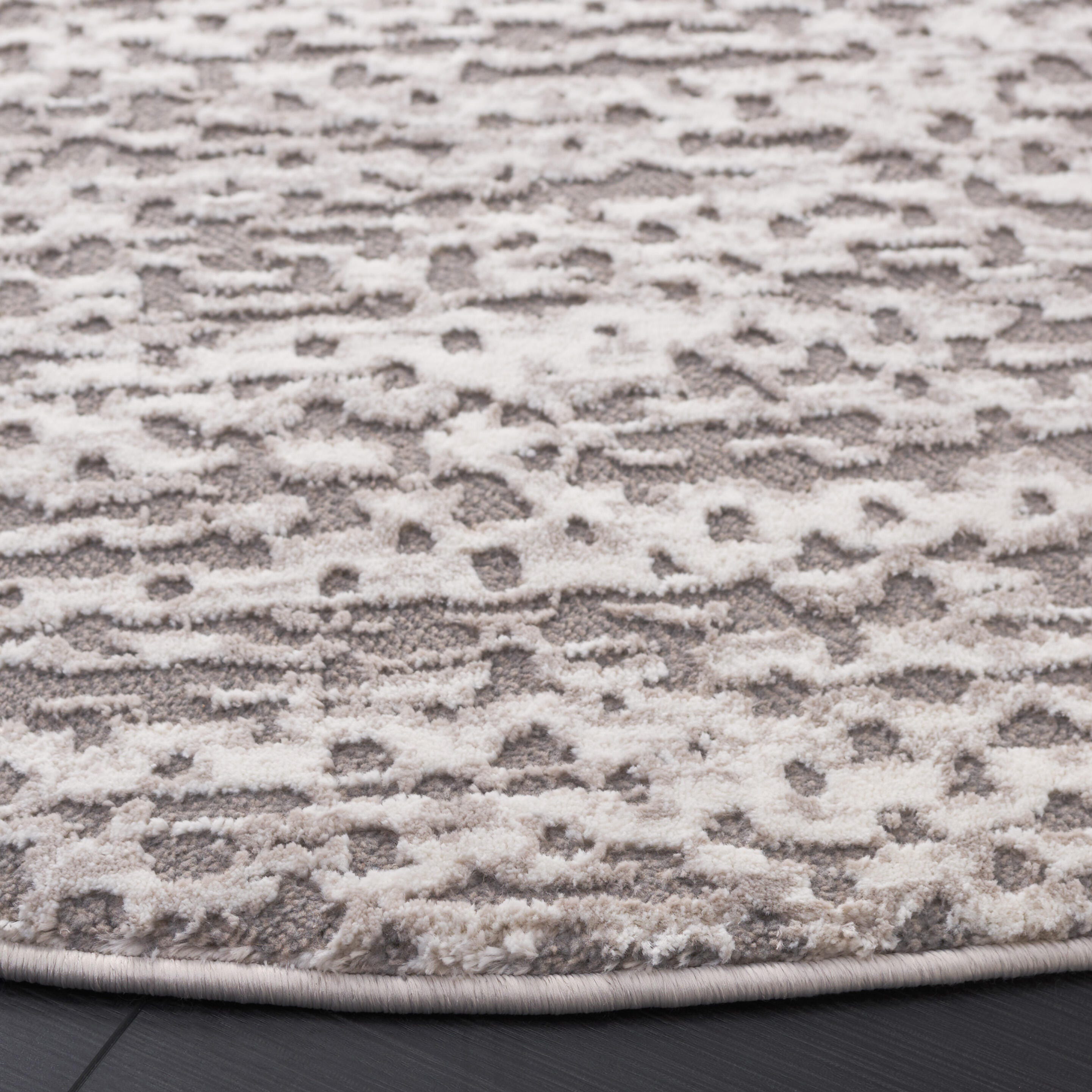 Safavieh Revive 6' 7" x 6' 7" Round Area Rug, Taupe/Ivory, large