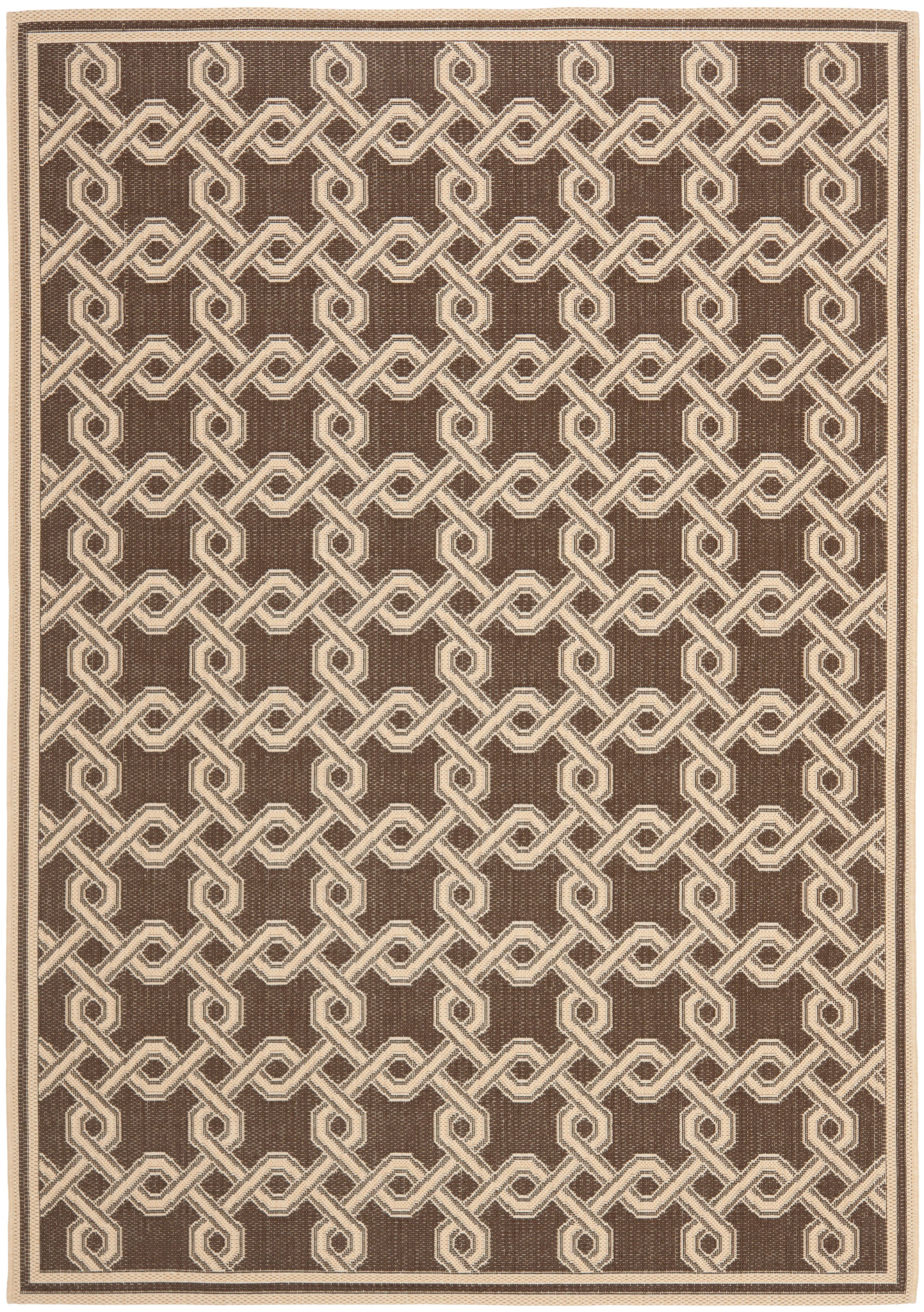 Safavieh Martha Stewart Collection Ceca 2'7" x 5' Area Rug, Chocolate/Cream, large