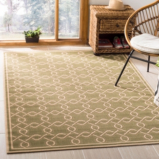 Safavieh Martha Stewart Collection Ceca 2'7" x 5' Area Rug, Green/Creme, rollover
