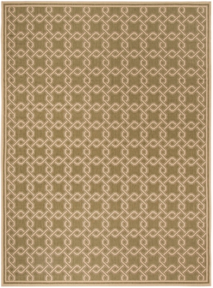 Safavieh Martha Stewart Collection Ceca 2'7" x 5' Area Rug, Green/Creme, large