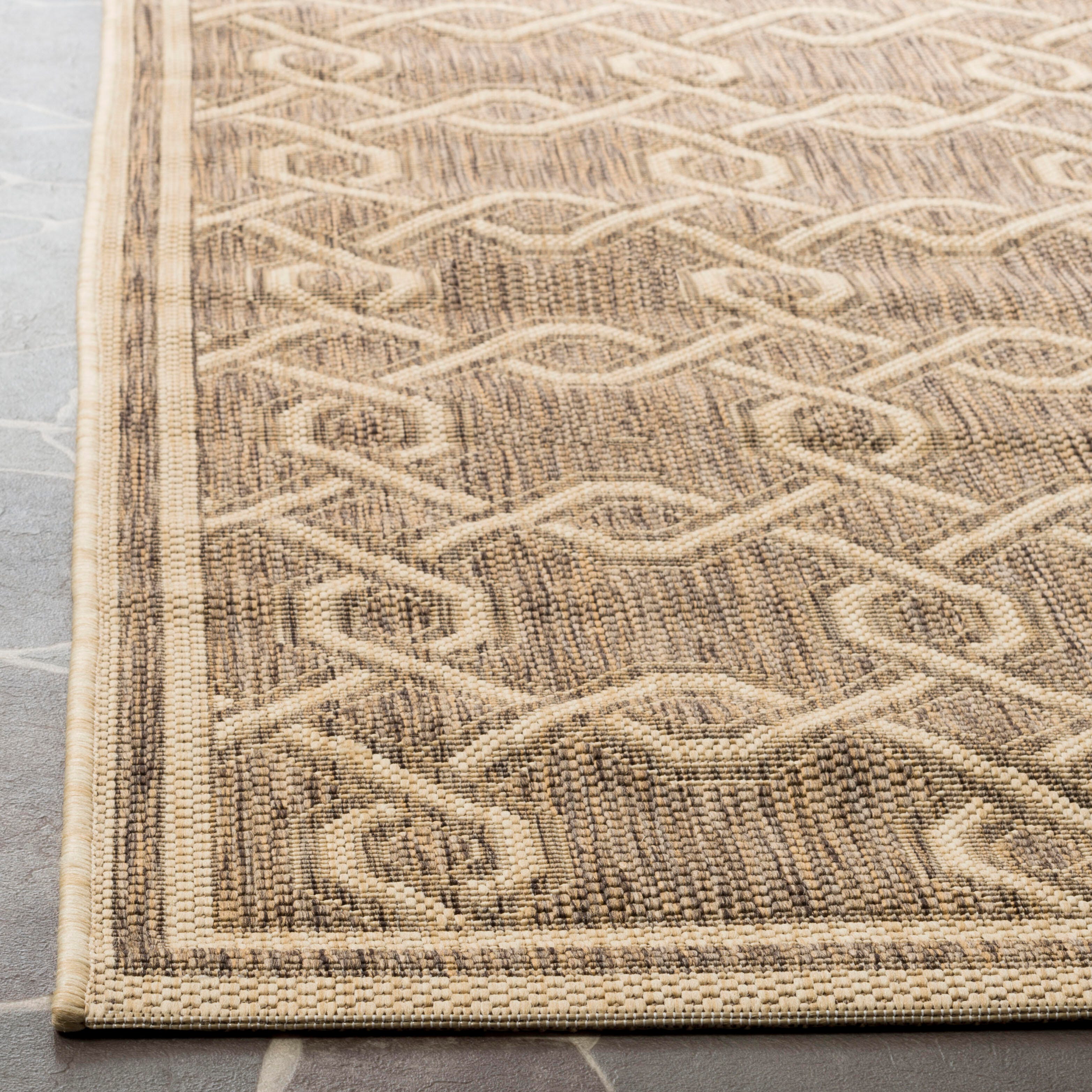 Safavieh Martha Stewart Collection Ceca 4' x 5'7" Area Rug, Brown/Creme, large
