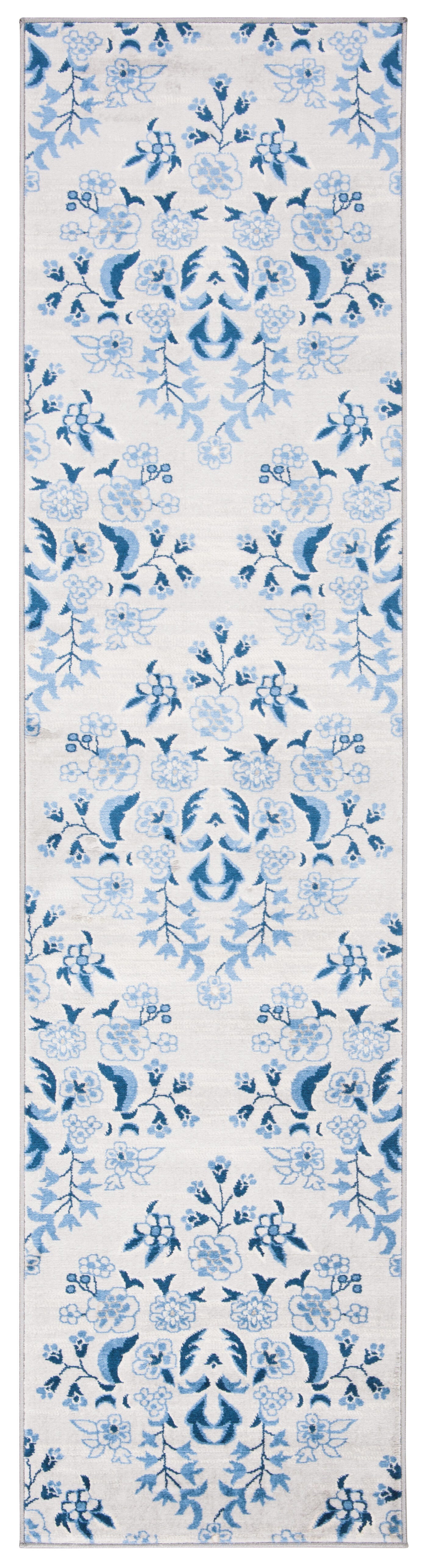 Safavieh Martha Stewart Collection Valeriea 2' x 12' Runner Rug, Cream/Blue, large