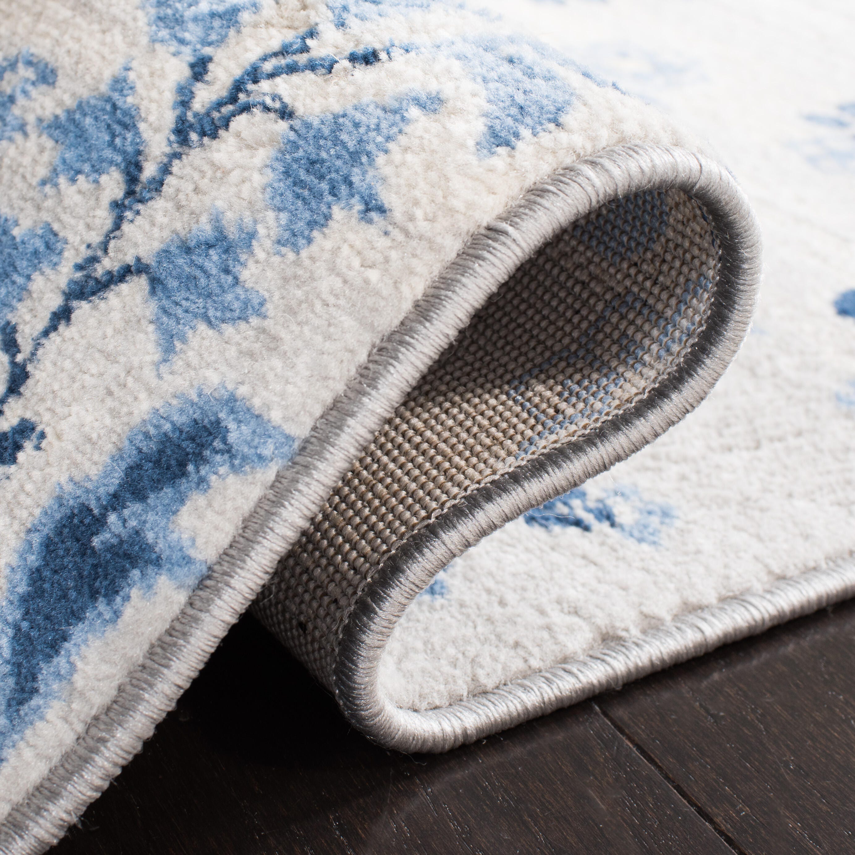 Safavieh Martha Stewart Collection Valeriea 2' x 12' Runner Rug, Cream/Blue, large