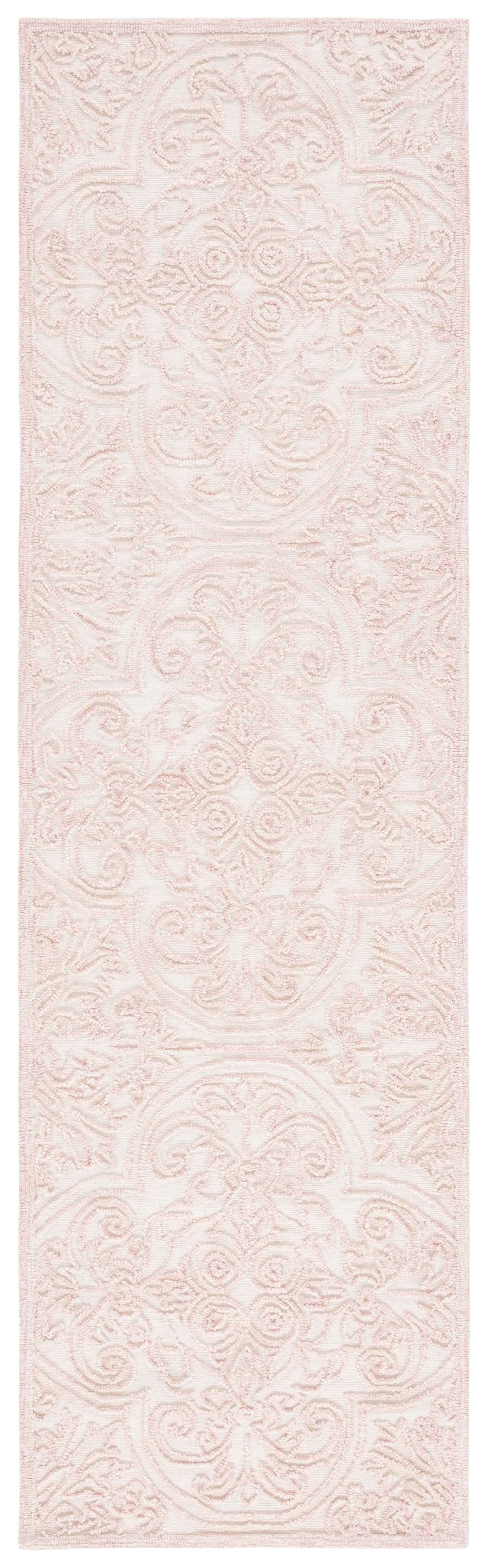 Safavieh Martha Stewart Collection Andreea 2'3" x 8' Runner Rug, Ivory/Pink, large