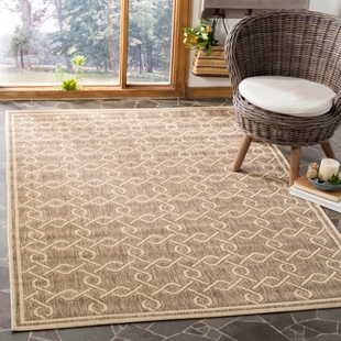 Safavieh Martha Stewart Collection Ceca 5'3" x 7'7" Area Rug, Brown/Creme, rollover