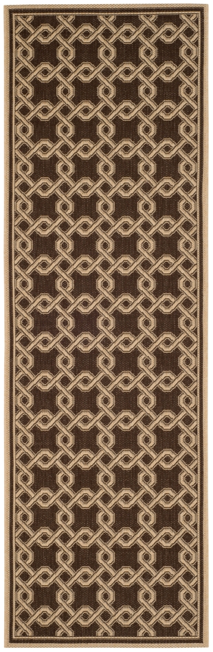 Safavieh Martha Stewart Collection Ceca 2'7" x 8'2" Runner Rug, Chocolate/Cream, large