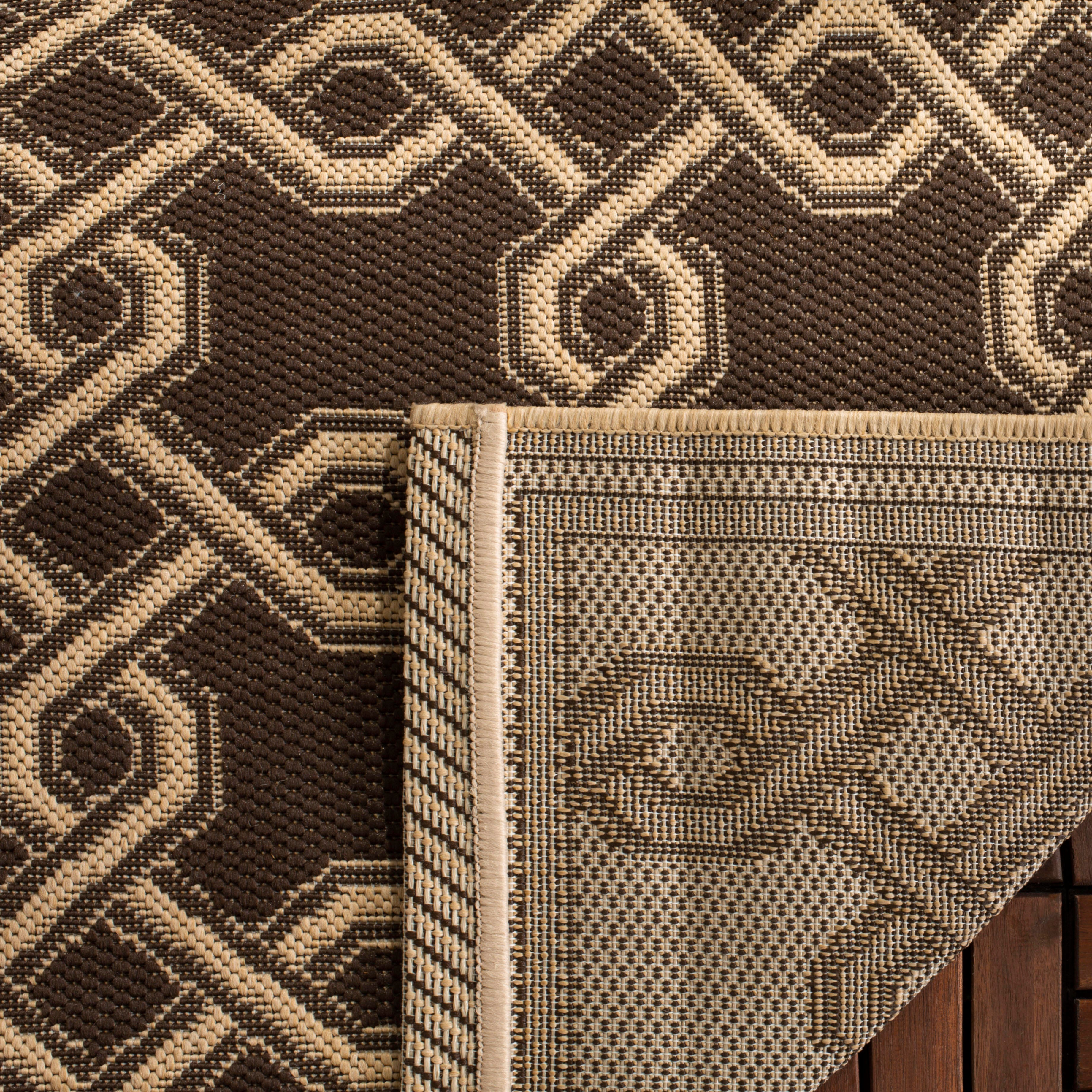 Safavieh Martha Stewart Collection Ceca 2'7" x 8'2" Runner Rug, Chocolate/Cream, large